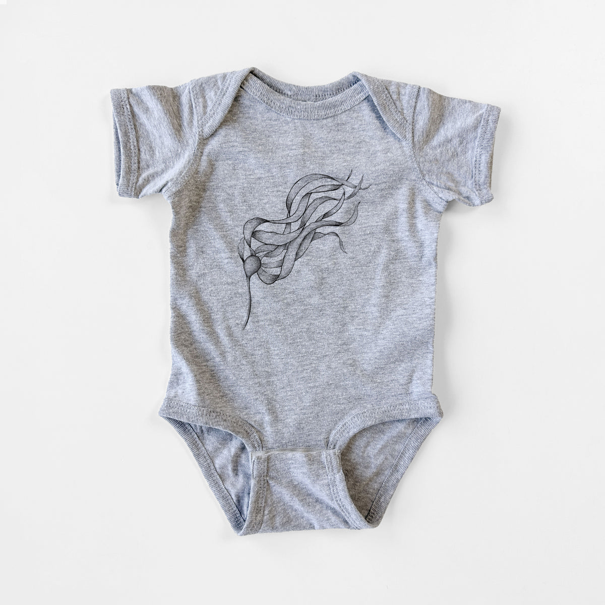 Bull Kelp - Nereocystis Luetkeana - Baby Fine Jersey Bodysuit
