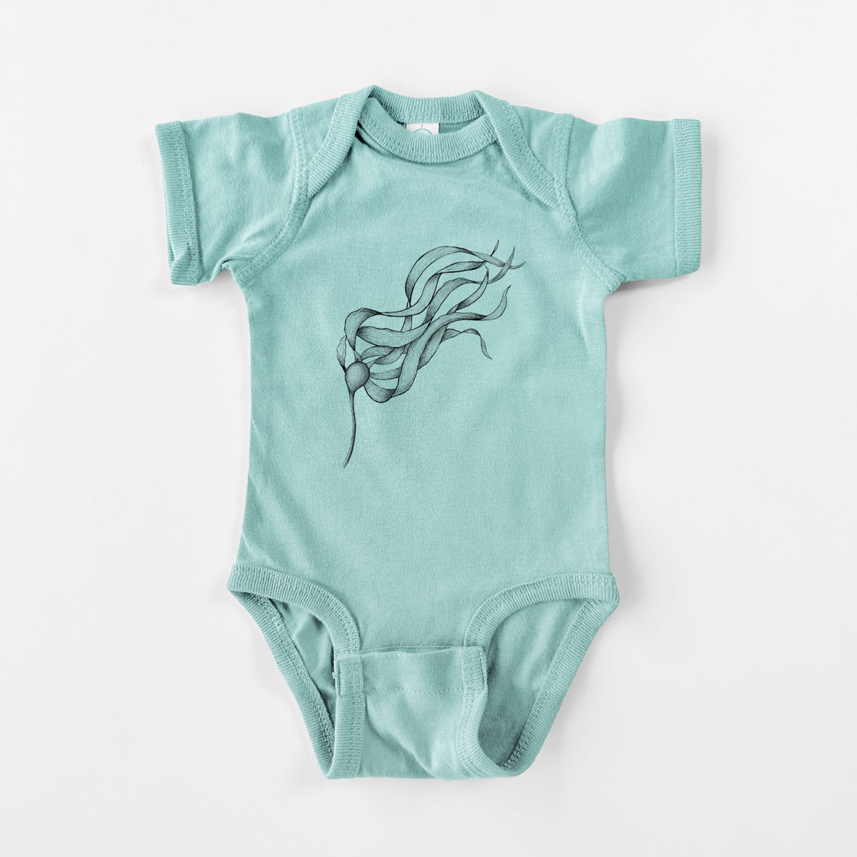 Bull Kelp - Nereocystis Luetkeana - Baby Fine Jersey Bodysuit