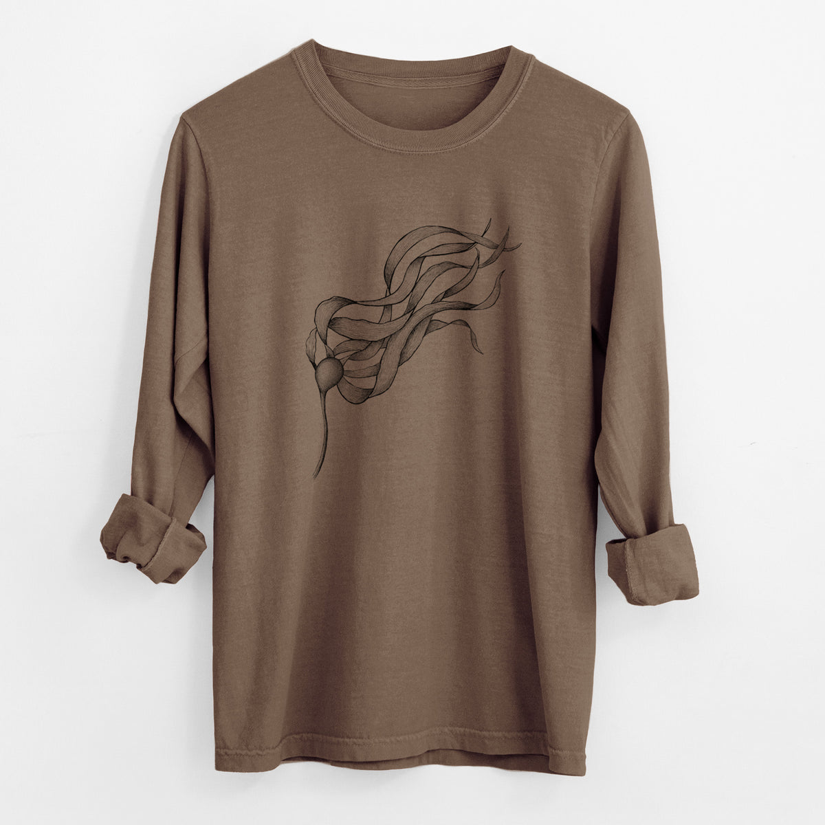 Bull Kelp - Nereocystis Luetkeana - Unisex Comfort Colors 100% Cotton Long Sleeve