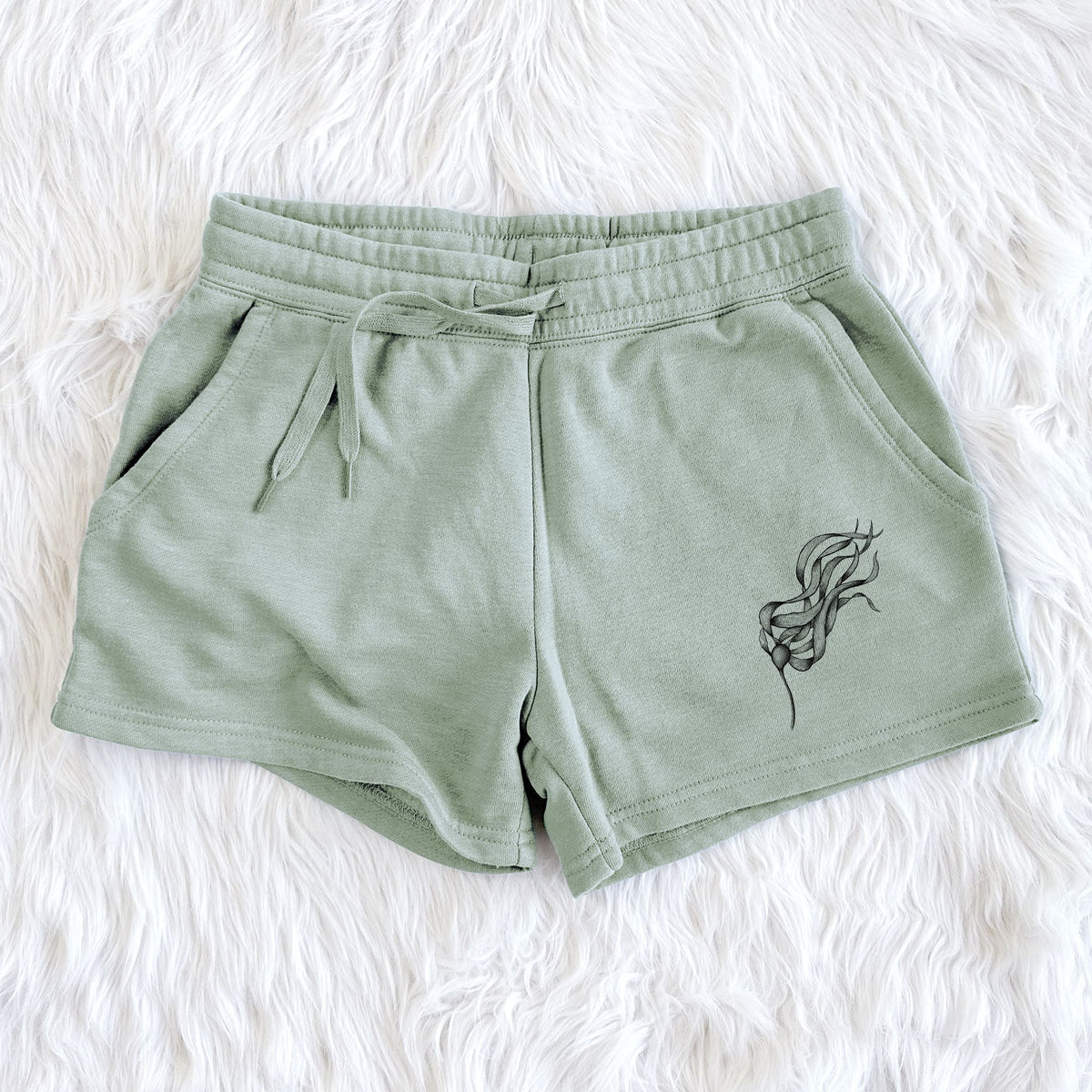 Bull Kelp - Nereocystis Luetkeana - Women's Cali Wave Shorts