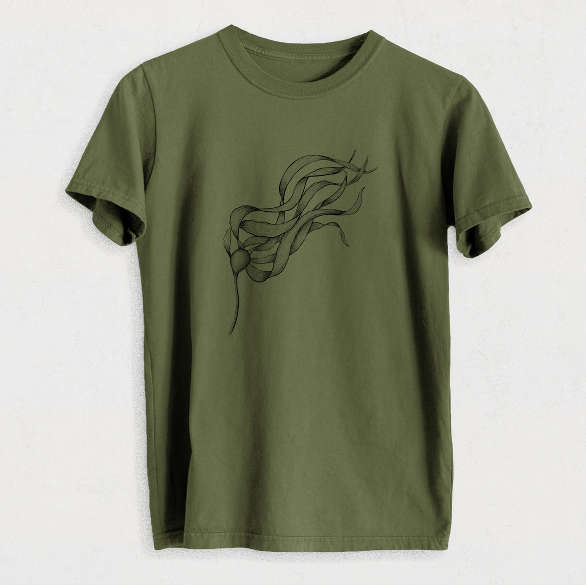 Bull Kelp - Nereocystis Luetkeana - Heavyweight Men&#39;s 100% Organic Cotton Tee