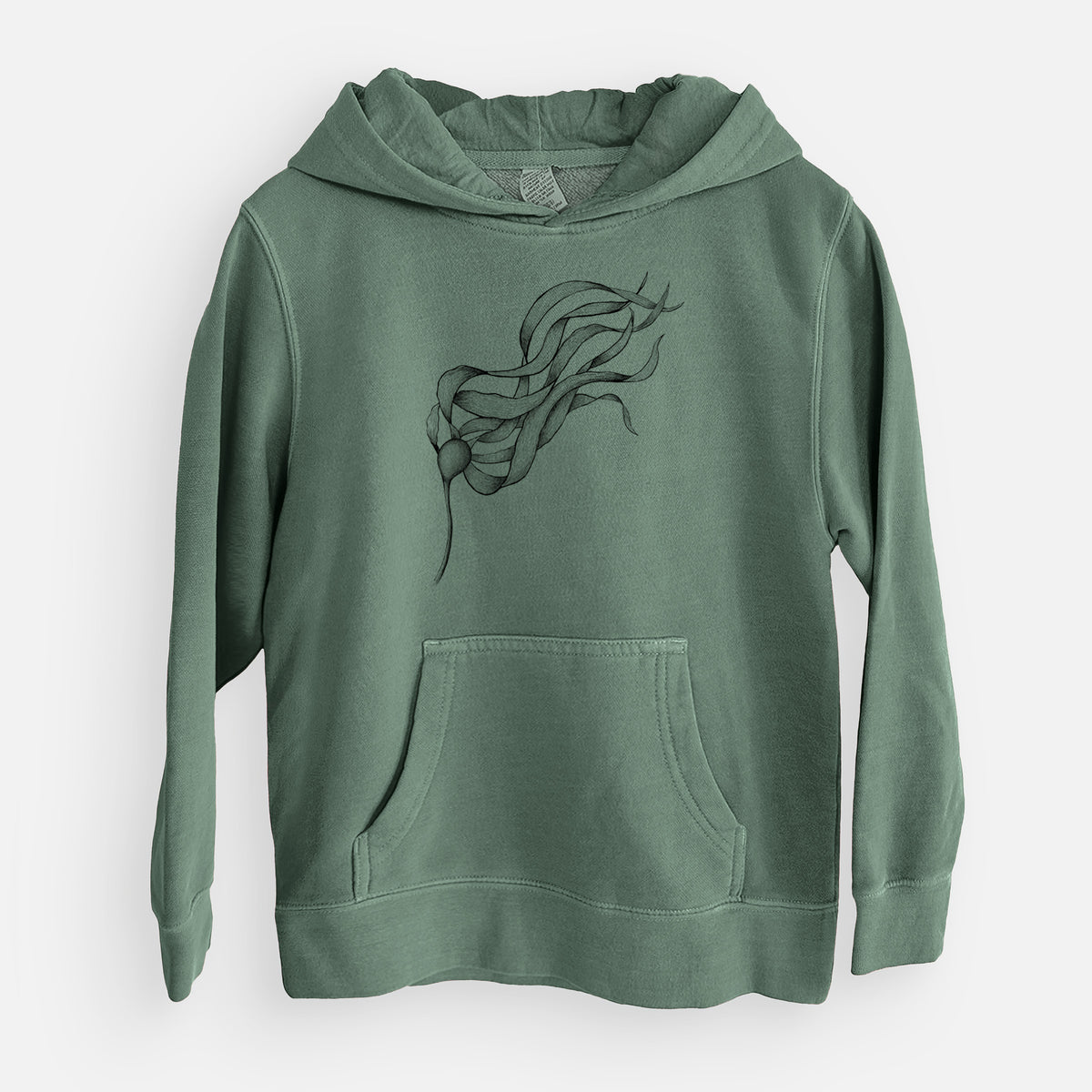 Bull Kelp - Nereocystis Luetkeana - Youth Pigment Dyed Hoodie