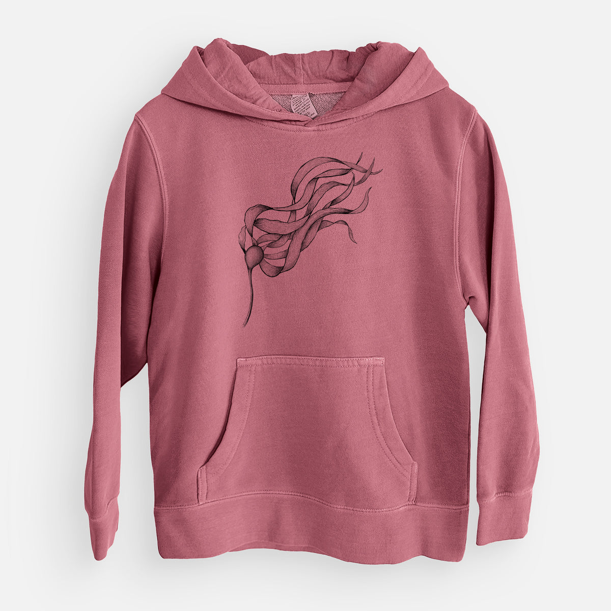 Bull Kelp - Nereocystis Luetkeana - Youth Pigment Dyed Hoodie