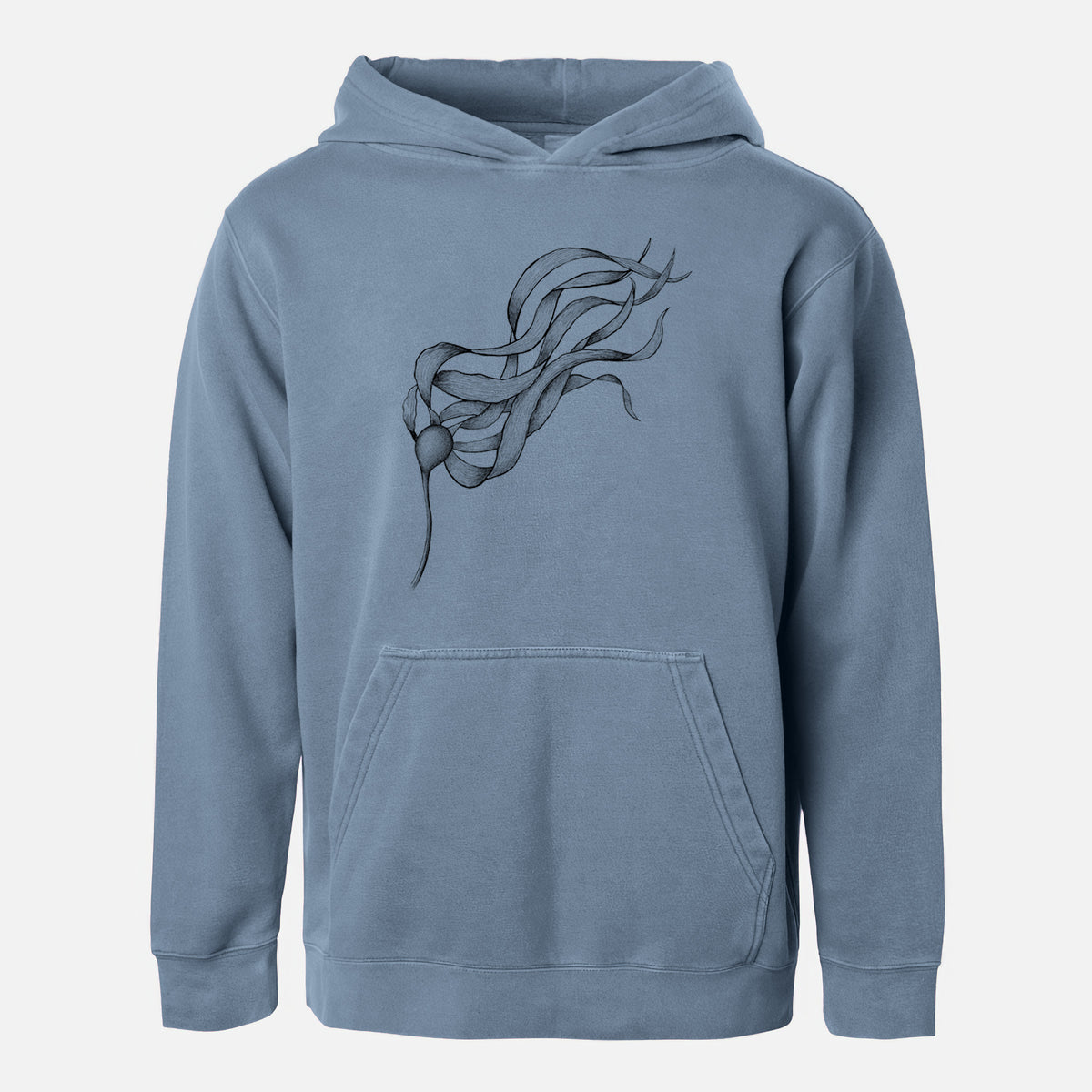 Bull Kelp - Nereocystis Luetkeana - Youth Pigment Dyed Hoodie