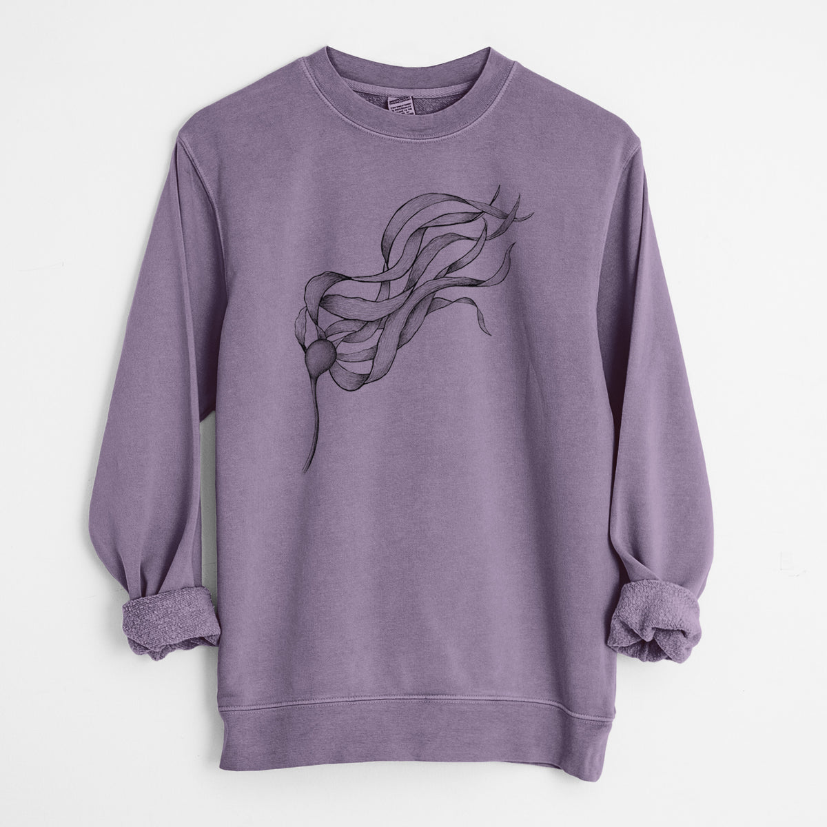 Bull Kelp - Nereocystis Luetkeana - Unisex Pigment Dyed Crew Sweatshirt