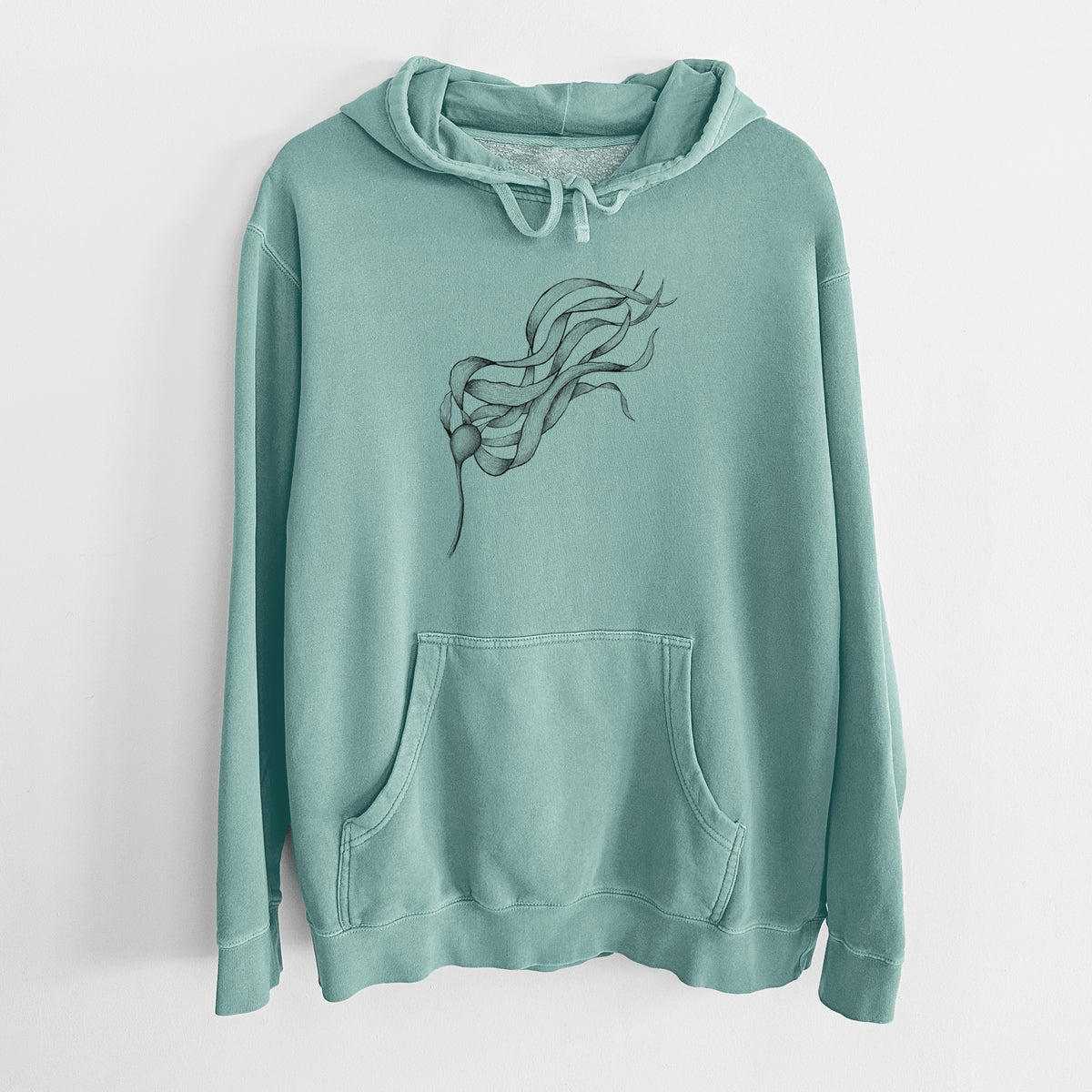 Bull Kelp - Nereocystis Luetkeana - Unisex Pigment Dyed Hoodie