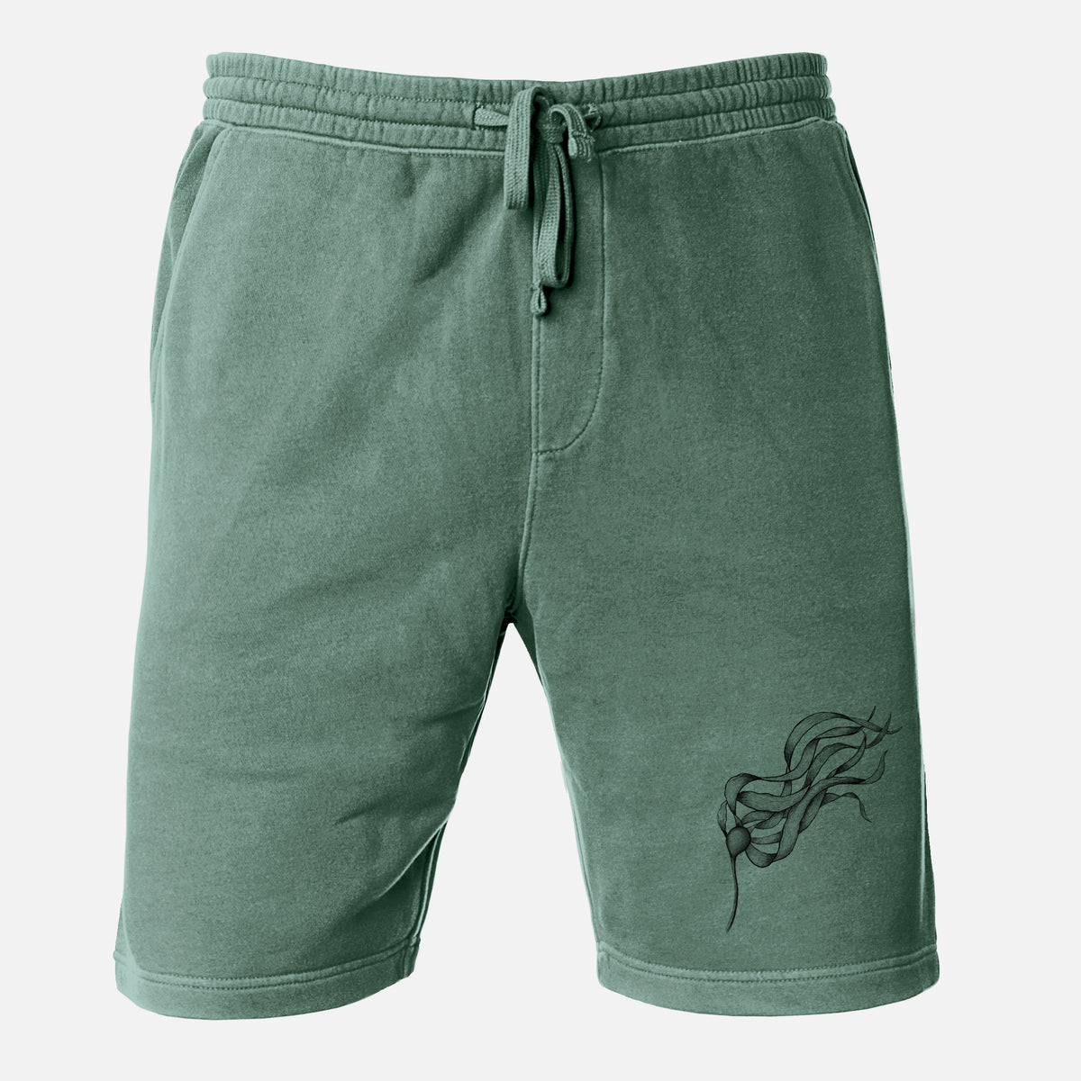 Bull Kelp - Nereocystis Luetkeana - Unisex Pigment Dyed Shorts
