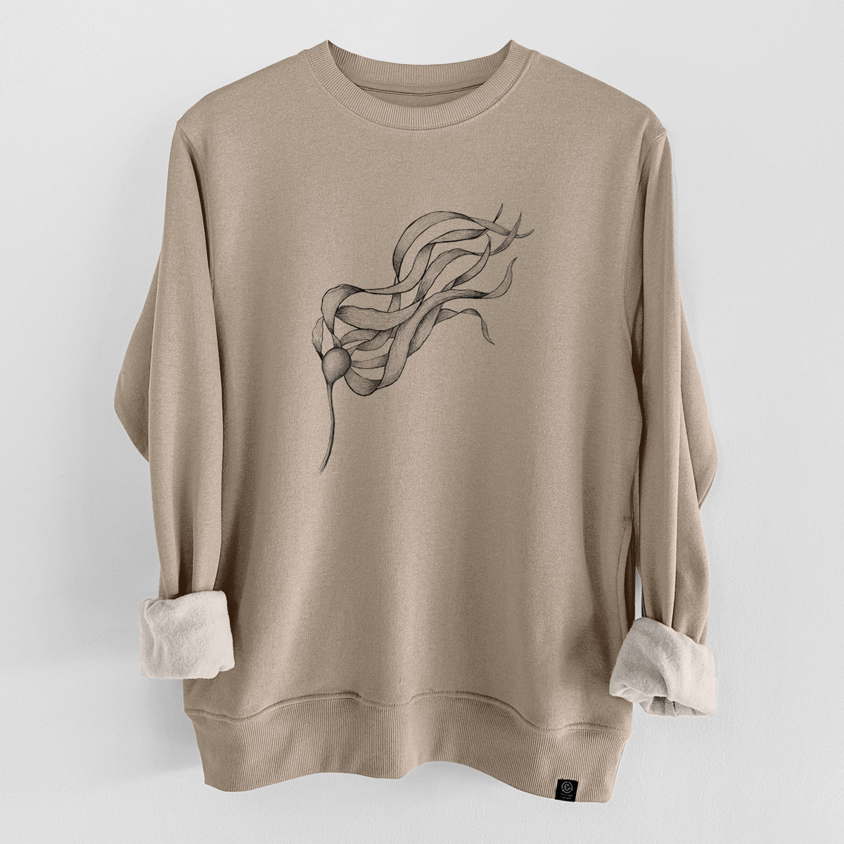 Bull Kelp - Nereocystis Luetkeana  - Unisex Reclaimed Crewneck Sweatshirt