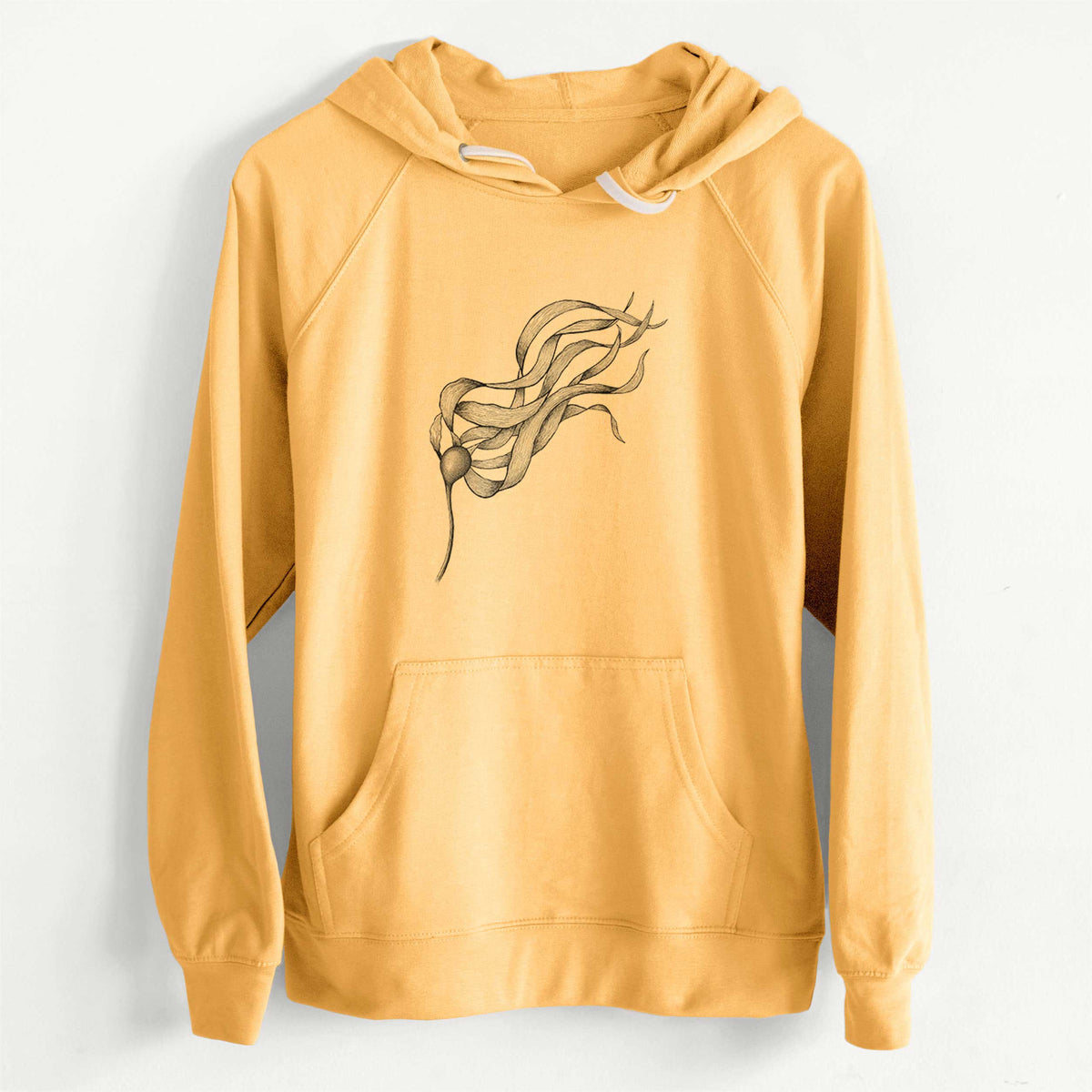 CLEARANCE - Bull Kelp - Nereocystis Luetkeana  - Unisex Slim Fit Loopback Terry Hoodie