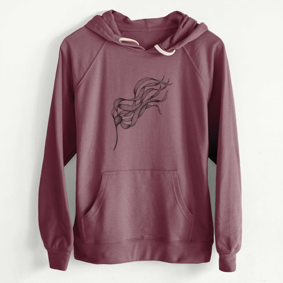 CLEARANCE - Bull Kelp - Nereocystis Luetkeana  - Unisex Slim Fit Loopback Terry Hoodie