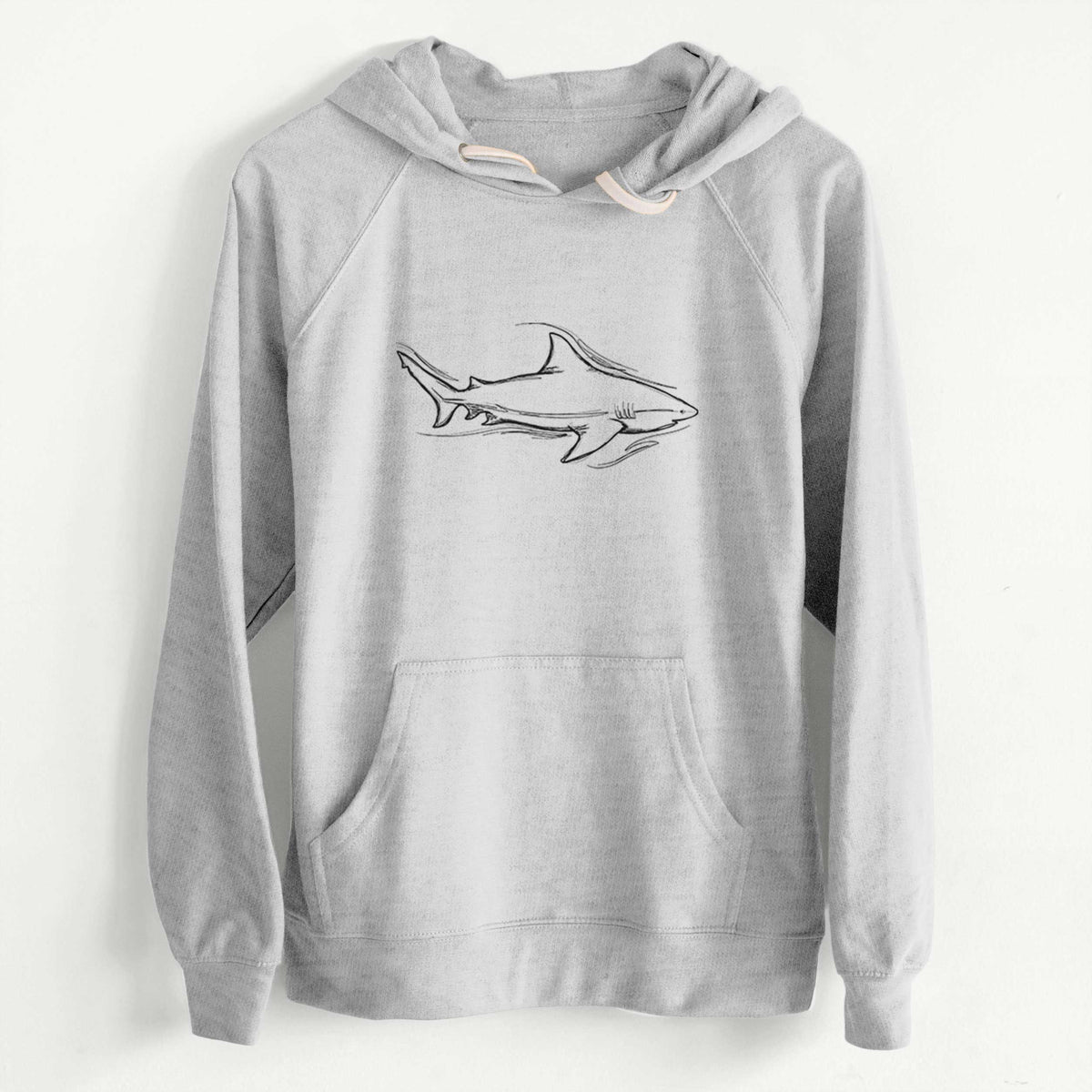 CLEARANCE - Bull Shark  - Unisex Slim Fit Loopback Terry Hoodie