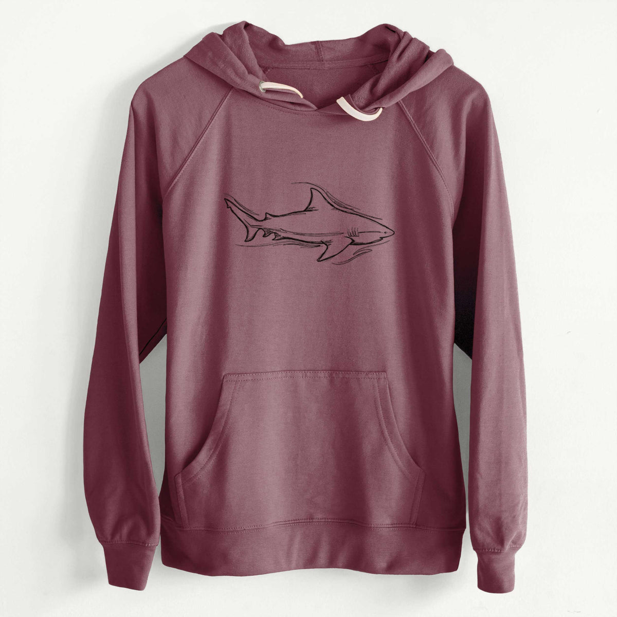 CLEARANCE - Bull Shark  - Unisex Slim Fit Loopback Terry Hoodie