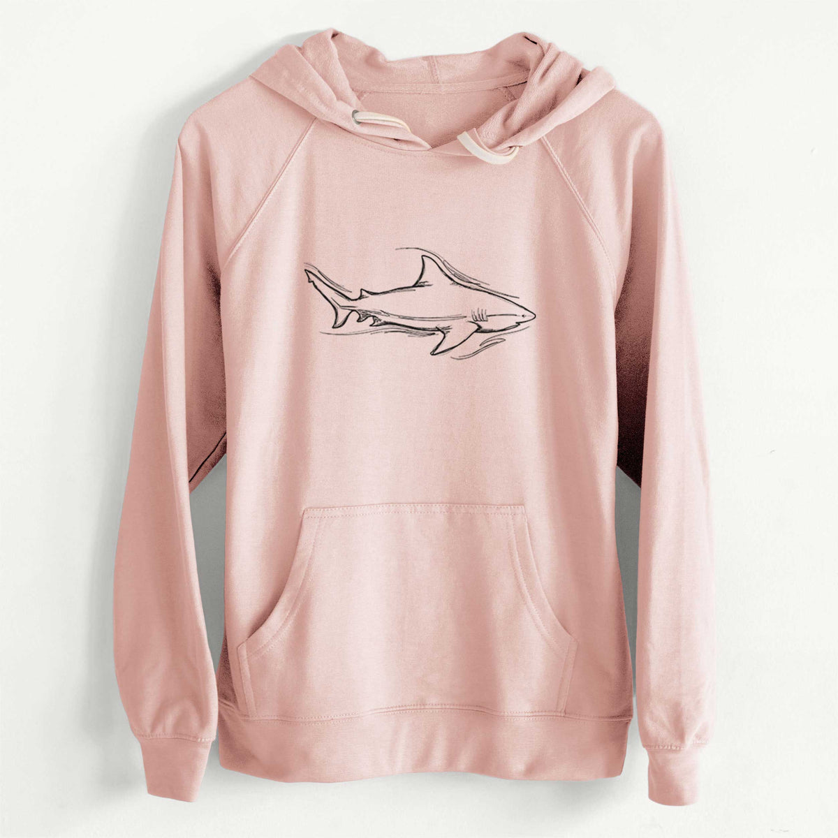 CLEARANCE - Bull Shark  - Unisex Slim Fit Loopback Terry Hoodie