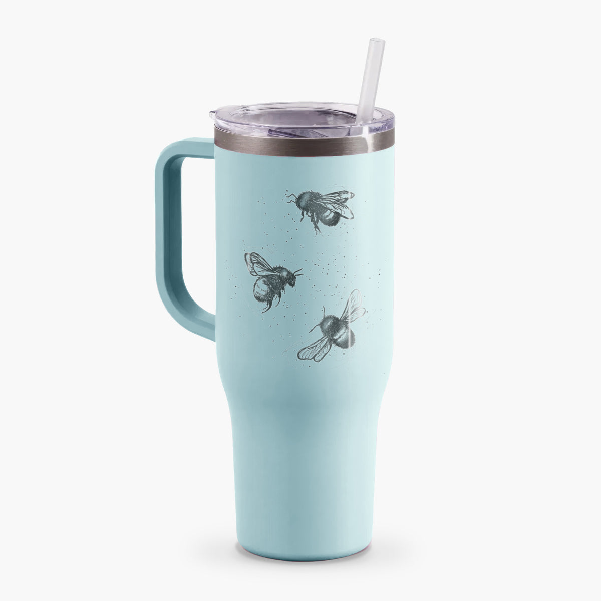 American Bumblebee Trio - Bombus Pensylvanicus - 40oz Tumbler with Handle