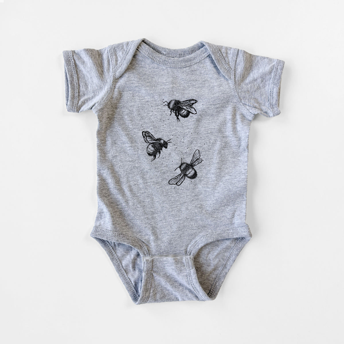American Bumblebee Trio - Bombus Pensylvanicus - Baby Fine Jersey Bodysuit