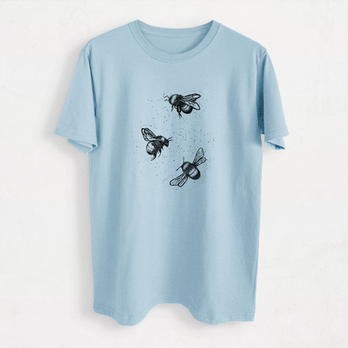 American Bumblebee Trio - Bombus Pensylvanicus - Heavyweight Men&#39;s 100% Organic Cotton Tee