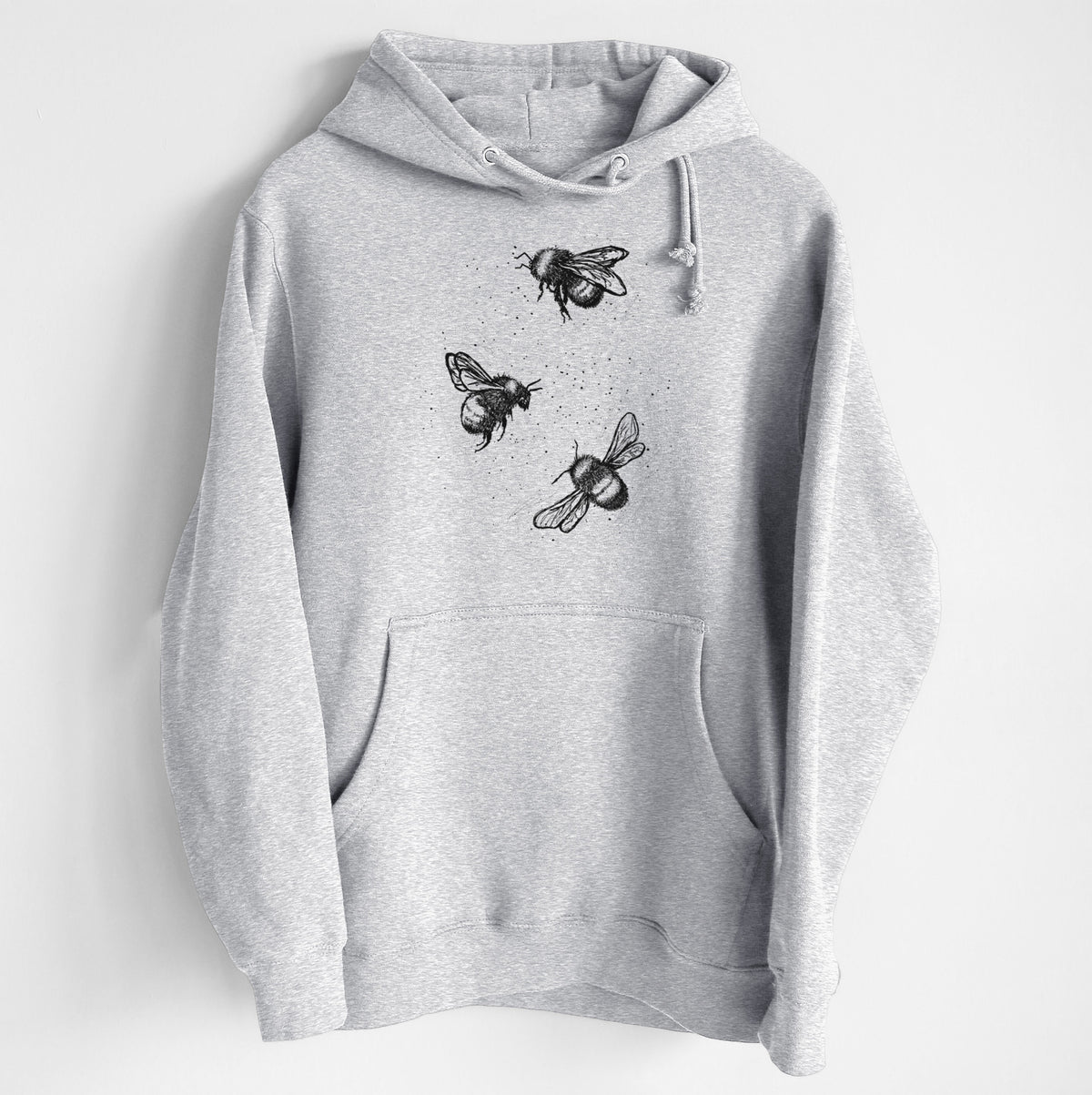 American Bumblebee Trio - Bombus Pensylvanicus - Heavyweight Fleece Hoodie