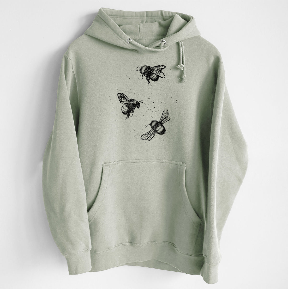 American Bumblebee Trio - Bombus Pensylvanicus - Heavyweight Fleece Hoodie