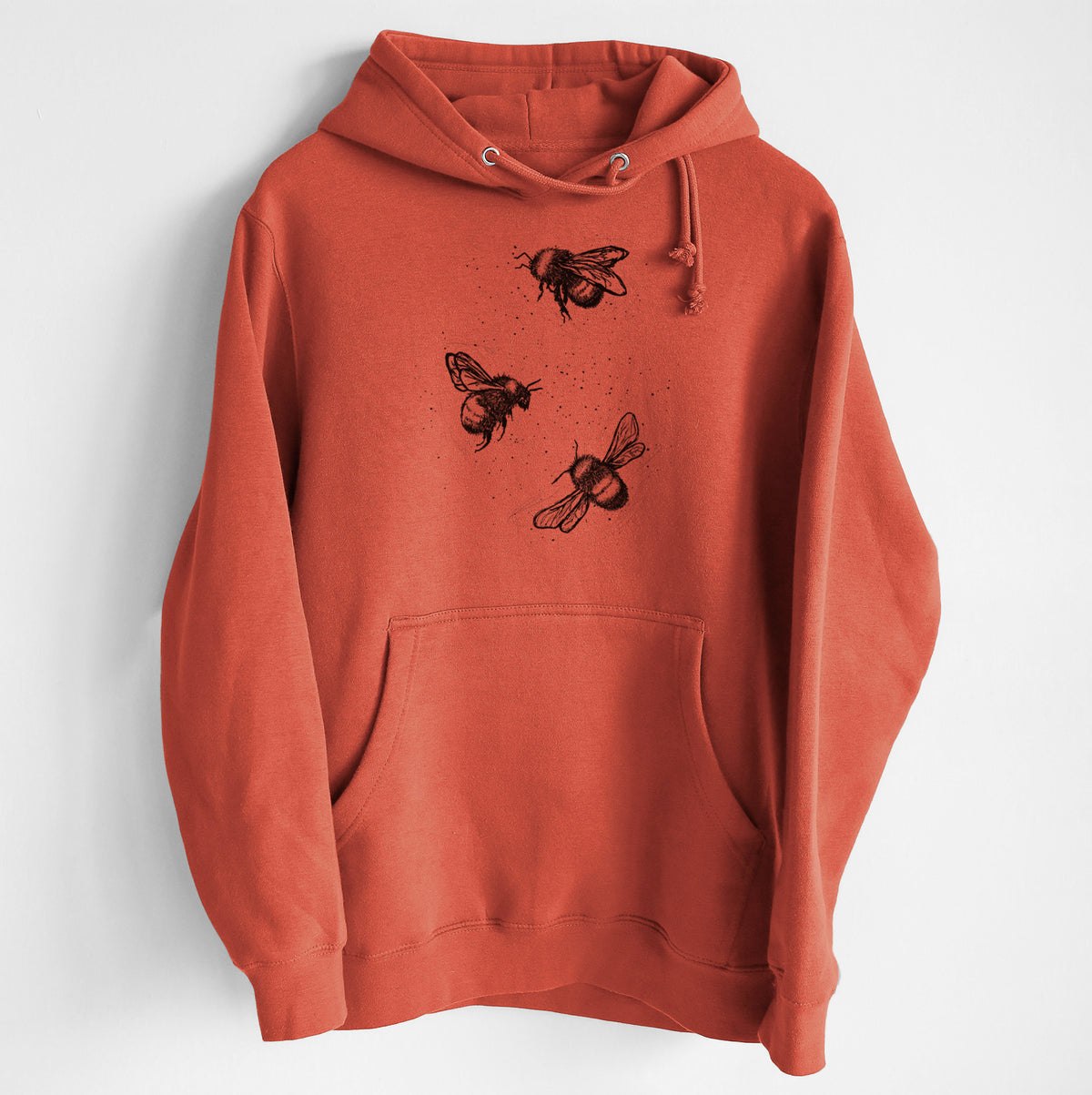 American Bumblebee Trio - Bombus Pensylvanicus - Heavyweight Fleece Hoodie