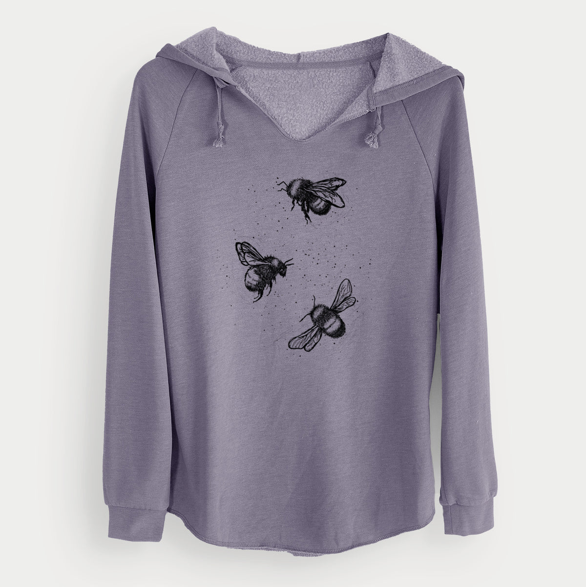 American Bumblebee Trio - Bombus Pensylvanicus - Cali Wave Hooded Sweatshirt