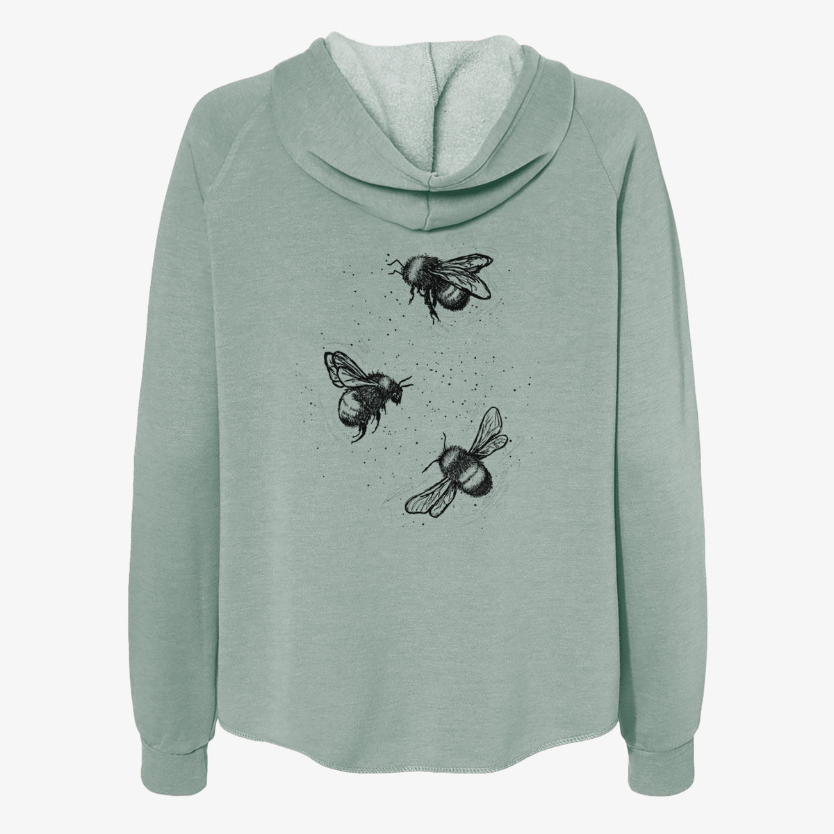 American Bumblebee Trio - Bombus Pensylvanicus - Women's Cali Wave Zip-Up Sweatshirt