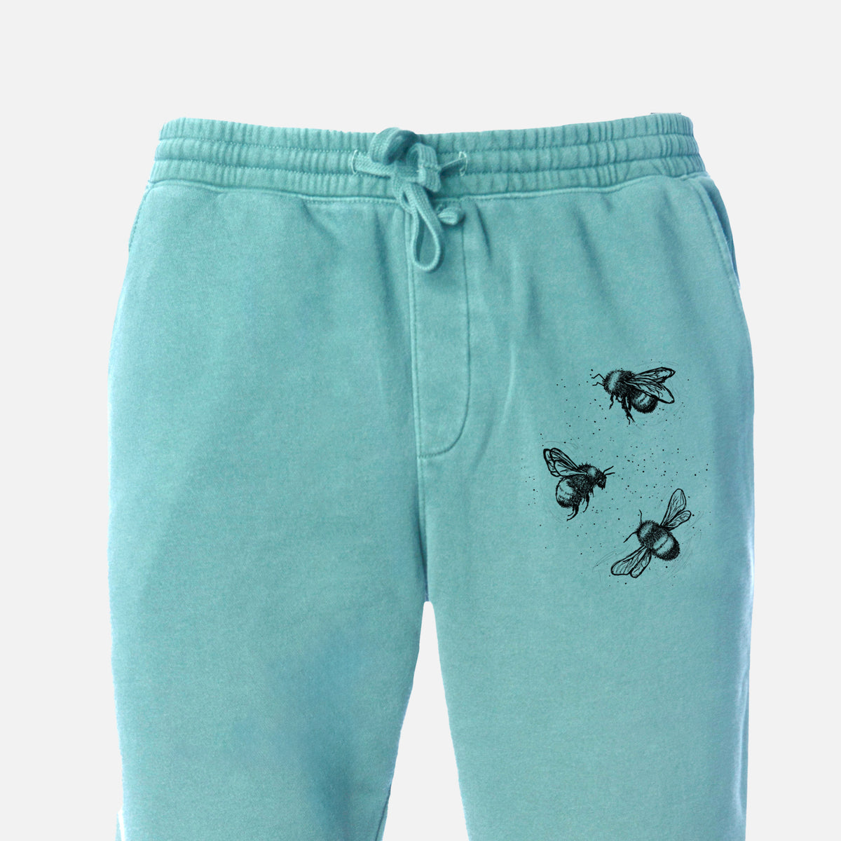 American Bumblebee Trio - Bombus Pensylvanicus - Unisex Pigment Dyed Sweatpants