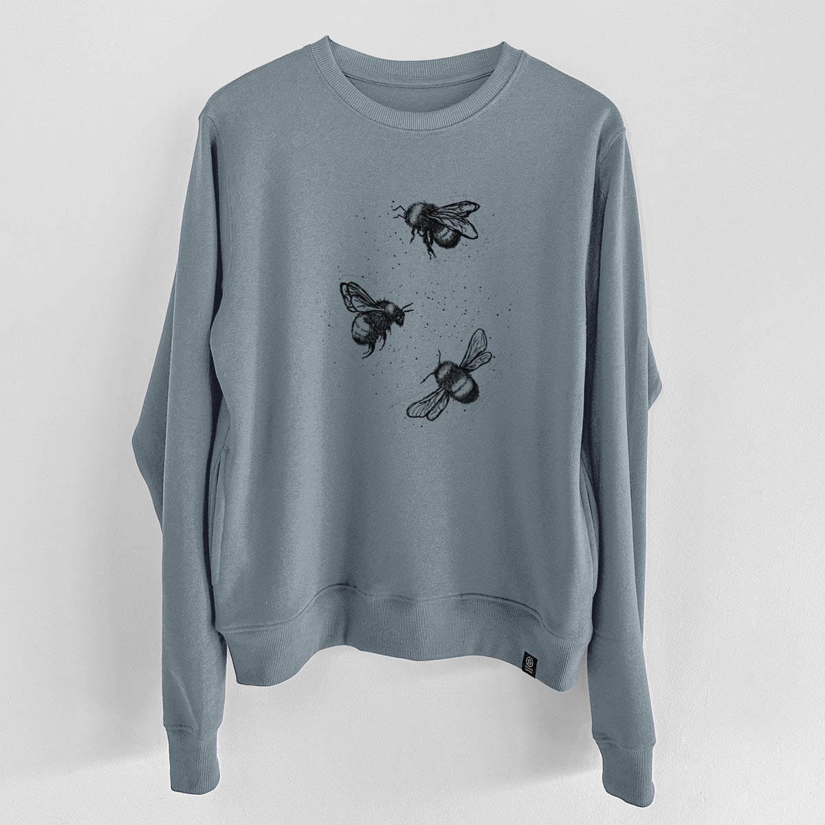 American Bumblebee Trio - Bombus Pensylvanicus  - Unisex Reclaimed Crewneck Sweatshirt