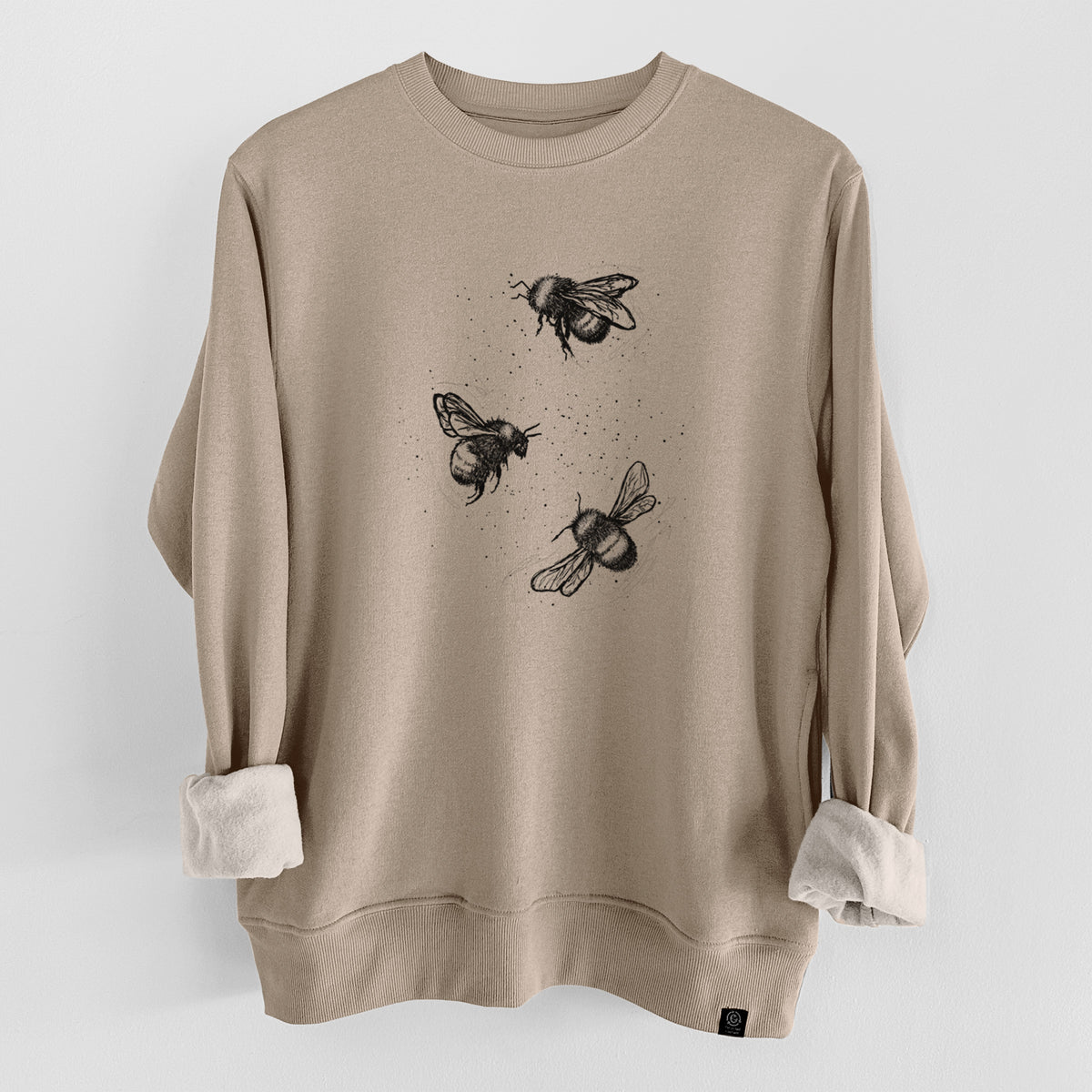 American Bumblebee Trio - Bombus Pensylvanicus  - Unisex Reclaimed Crewneck Sweatshirt