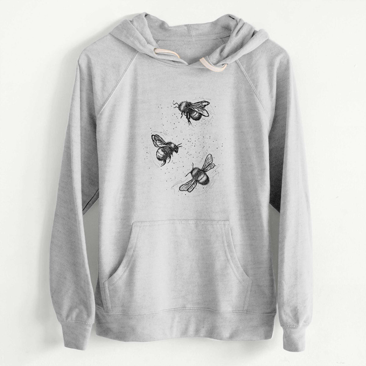 CLEARANCE - American Bumblebee Trio - Bombus Pensylvanicus  - Unisex Slim Fit Loopback Terry Hoodie