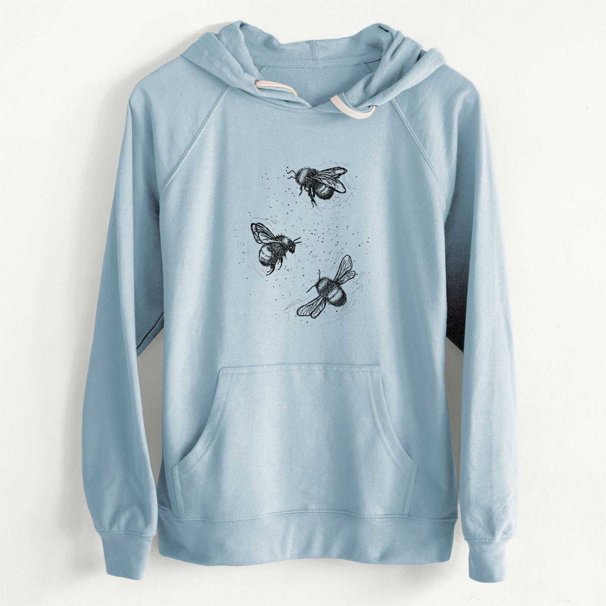 CLEARANCE - American Bumblebee Trio - Bombus Pensylvanicus  - Unisex Slim Fit Loopback Terry Hoodie