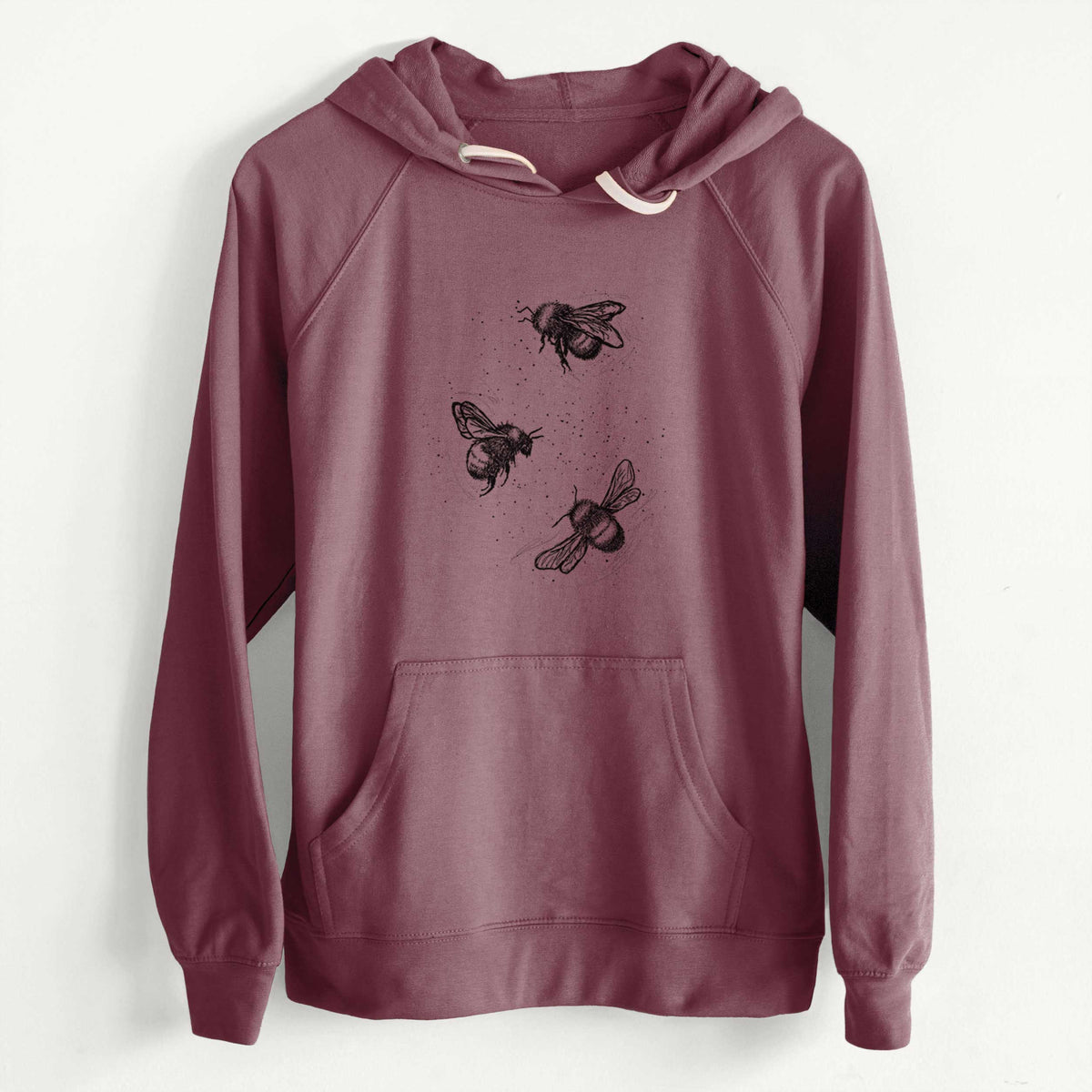 CLEARANCE - American Bumblebee Trio - Bombus Pensylvanicus  - Unisex Slim Fit Loopback Terry Hoodie