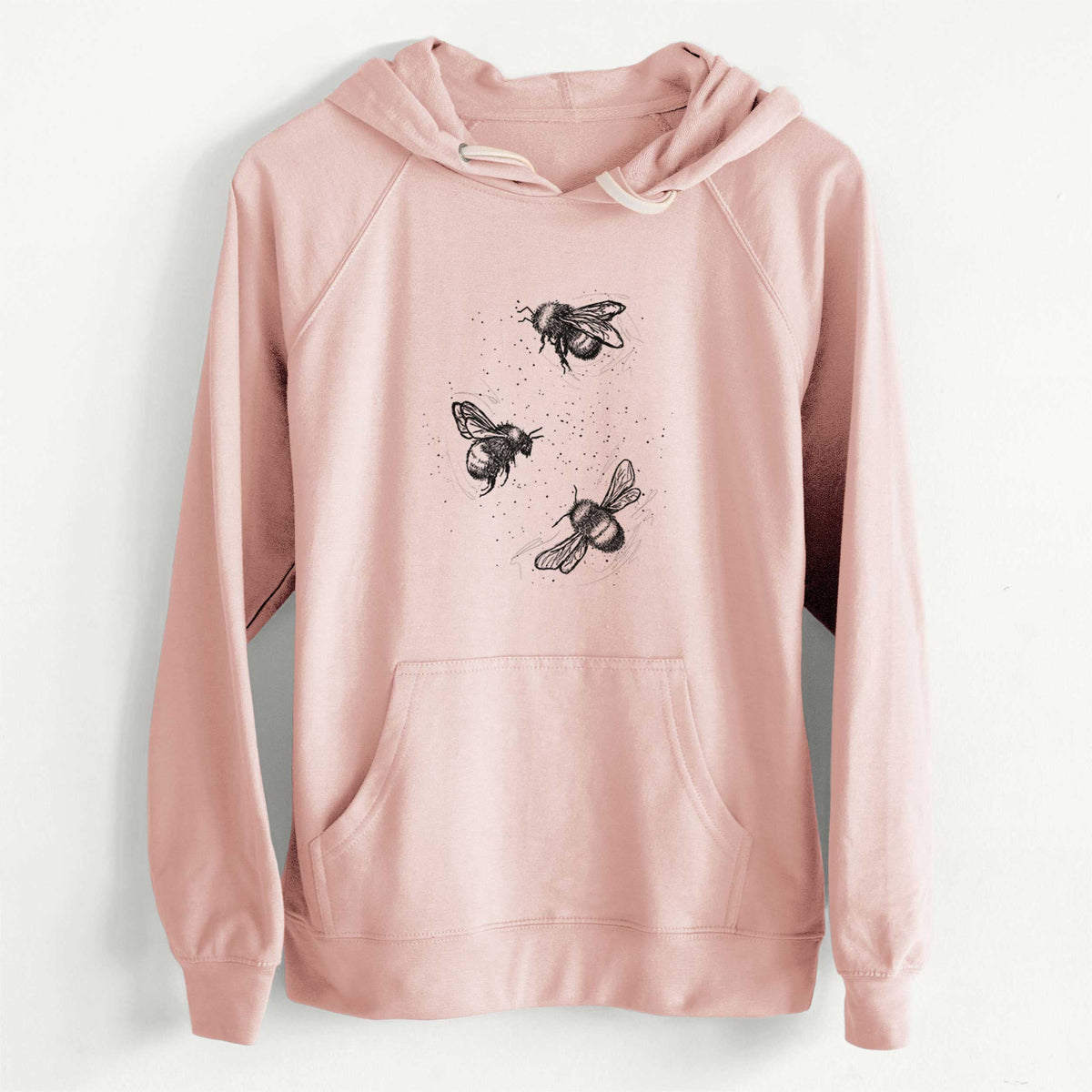 CLEARANCE - American Bumblebee Trio - Bombus Pensylvanicus  - Unisex Slim Fit Loopback Terry Hoodie