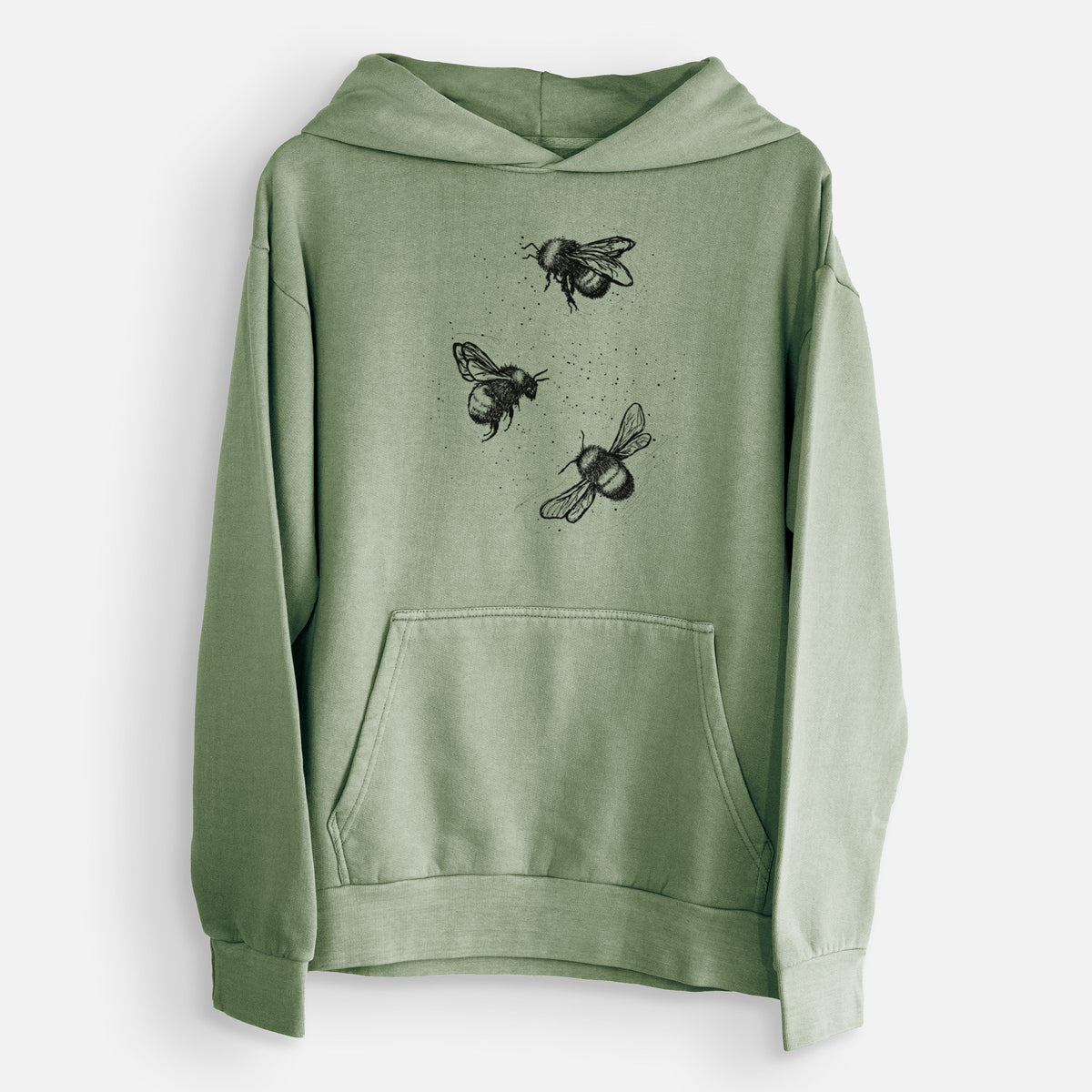 American Bumblebee Trio - Bombus Pensylvanicus  - Urban Heavyweight Hoodie