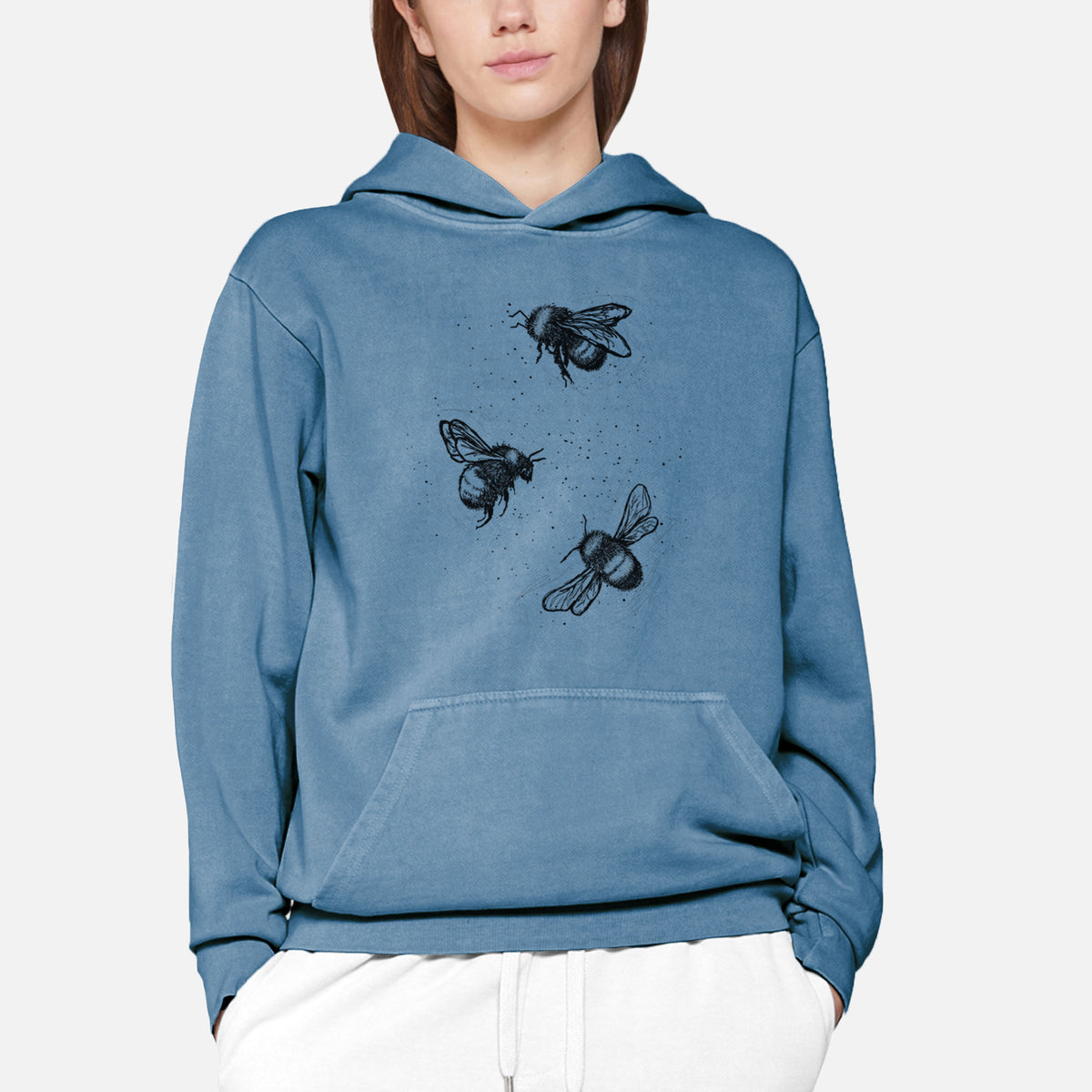 American Bumblebee Trio - Bombus Pensylvanicus  - Urban Heavyweight Hoodie