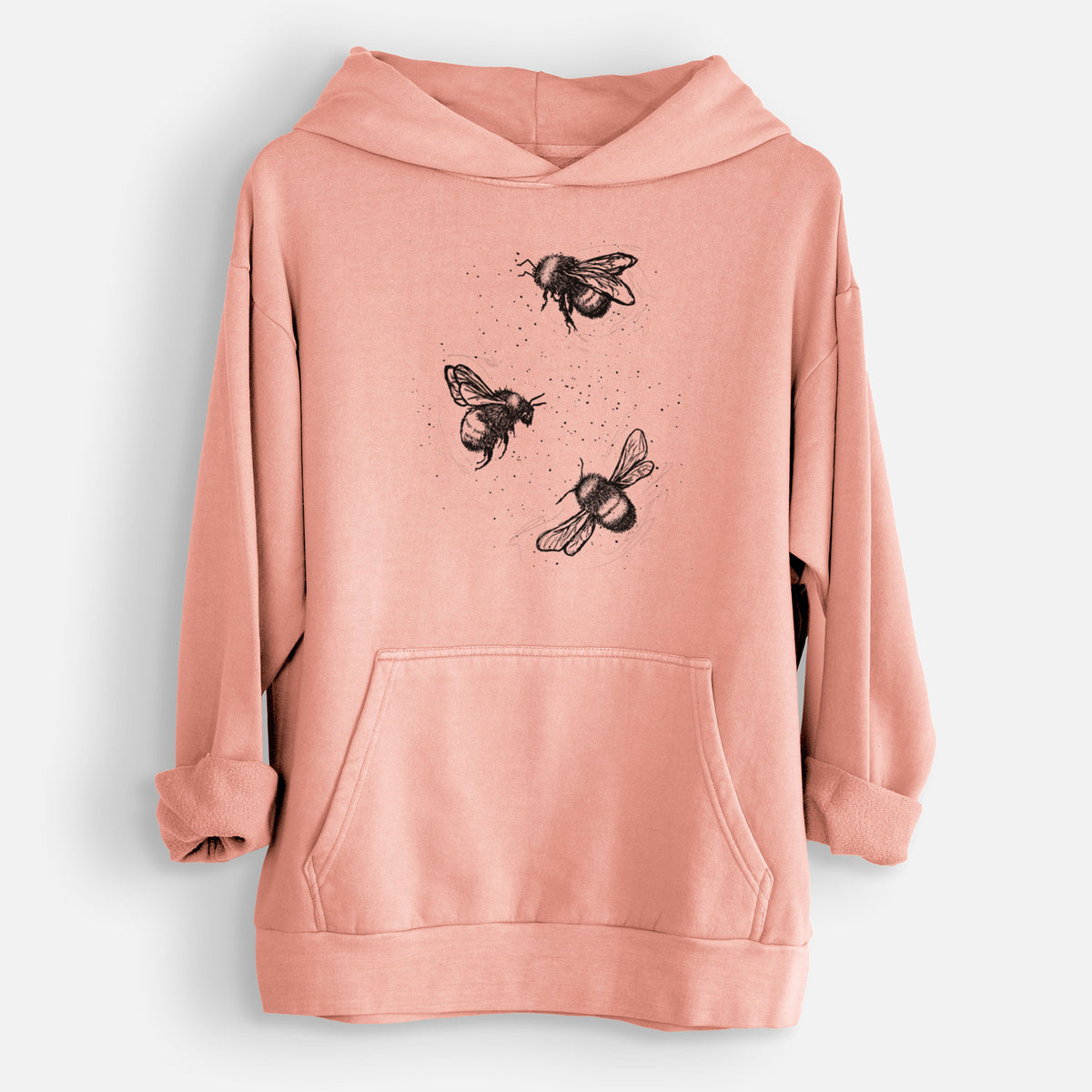 American Bumblebee Trio - Bombus Pensylvanicus  - Urban Heavyweight Hoodie