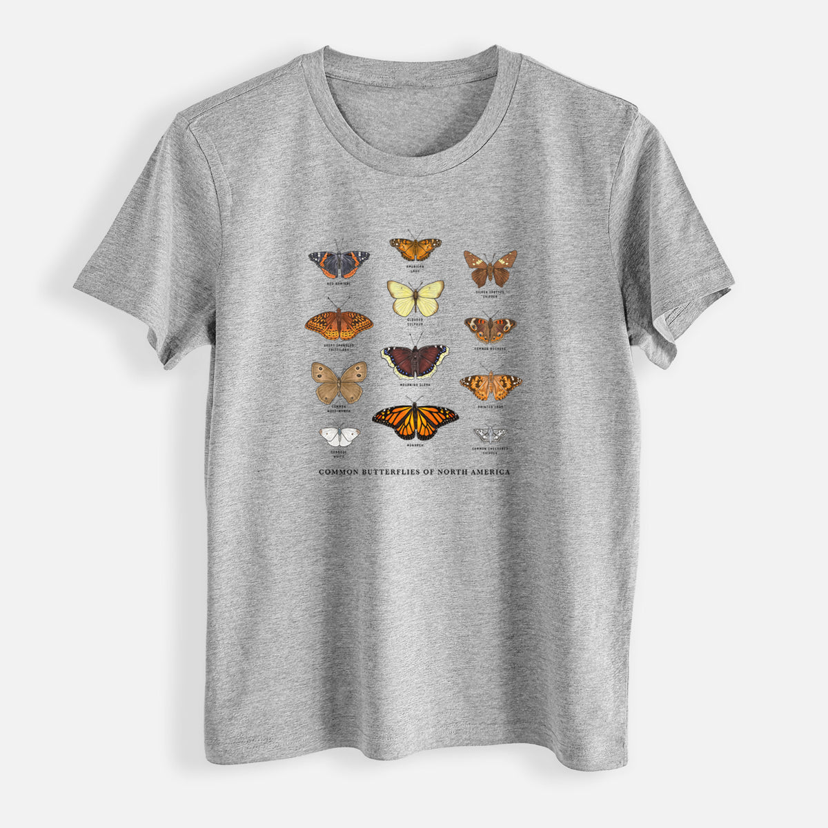Common Butterflies of North America - Womens Everyday Maple Tee