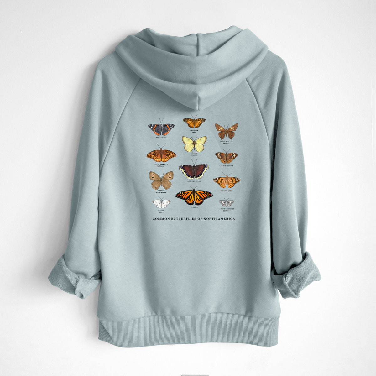 Common Butterflies of North America - UltraLuxe Heavyweight French Terry Hoodie