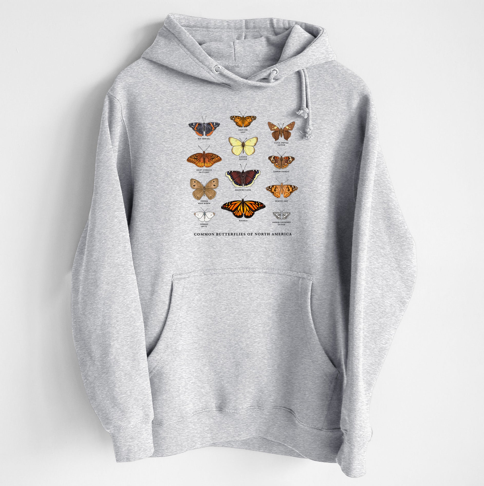 Common Butterflies of North America - Heavyweight Fleece Hoodie
