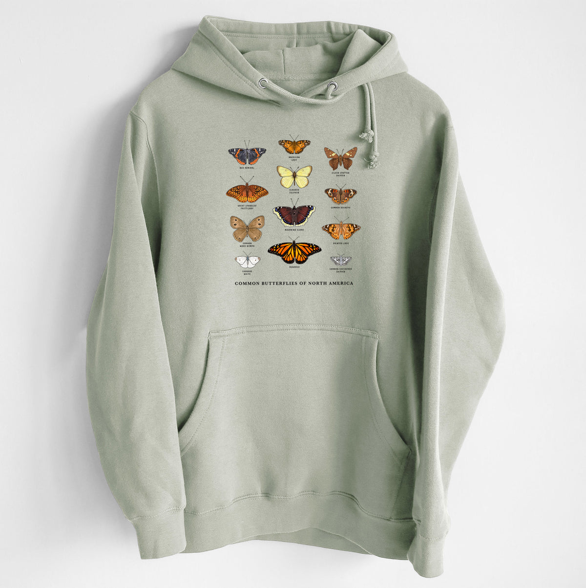 Common Butterflies of North America - Heavyweight Fleece Hoodie