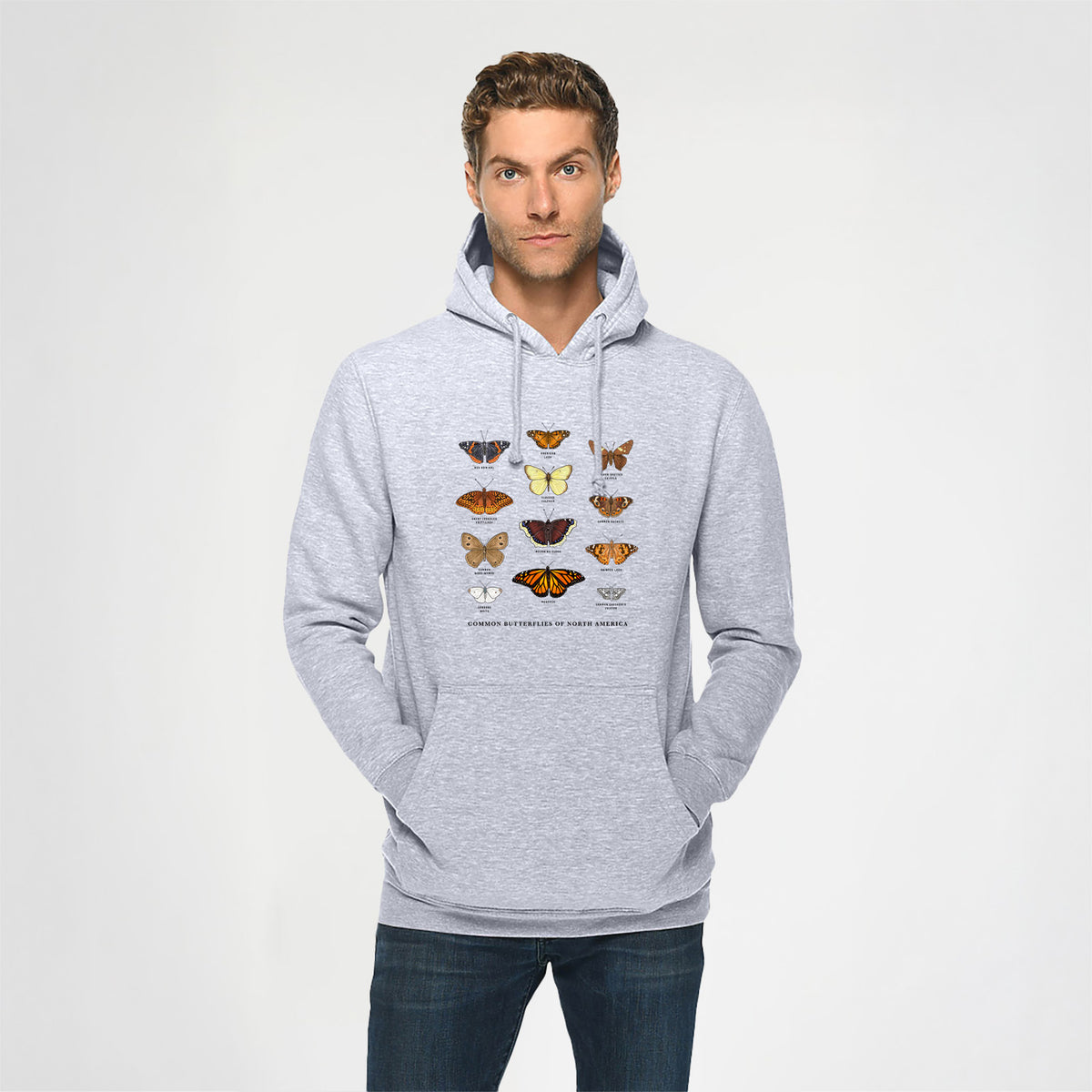Common Butterflies of North America - Heavyweight Fleece Hoodie