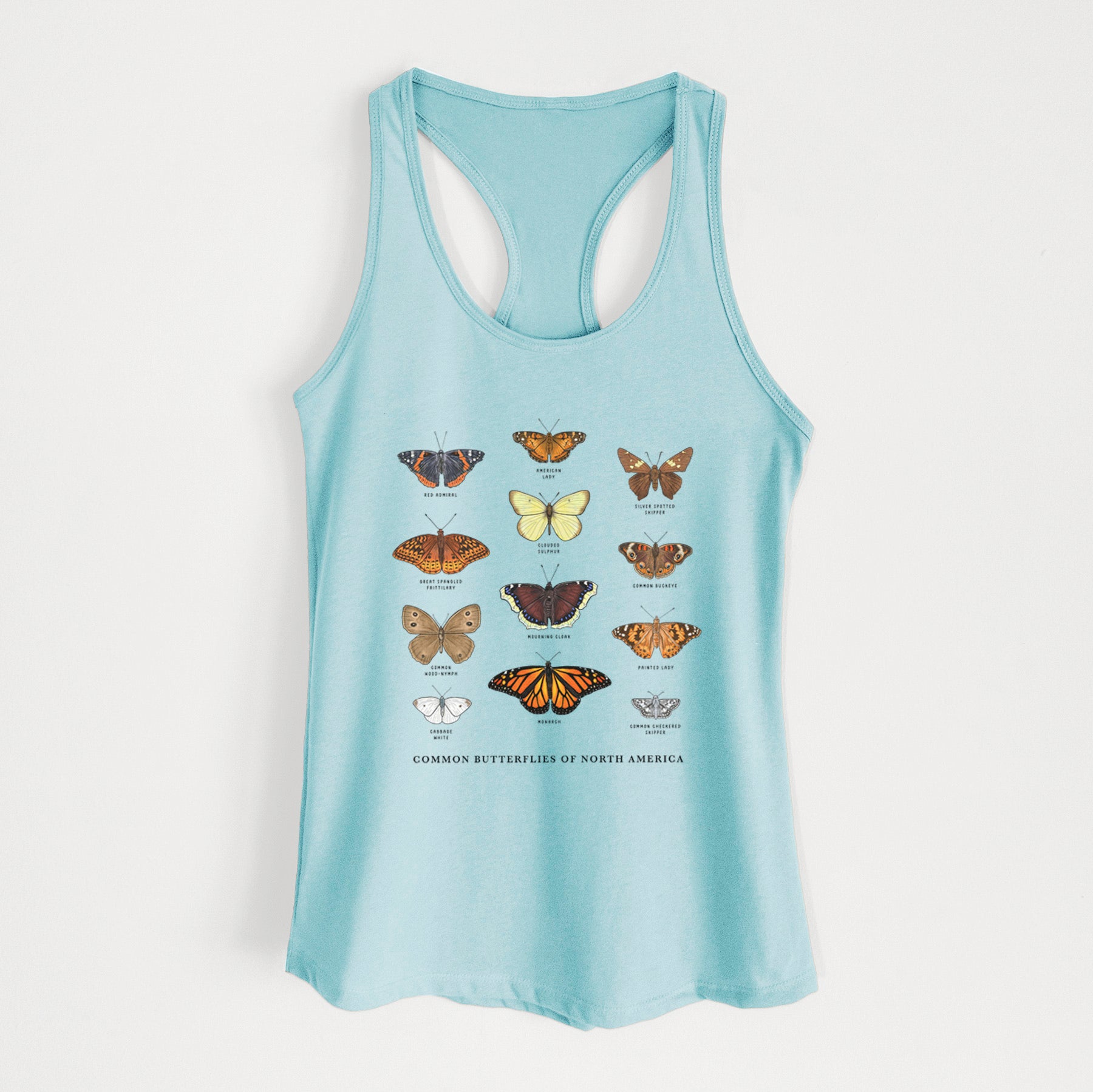 Common Butterflies of North America - Women's Racerback Tanktop