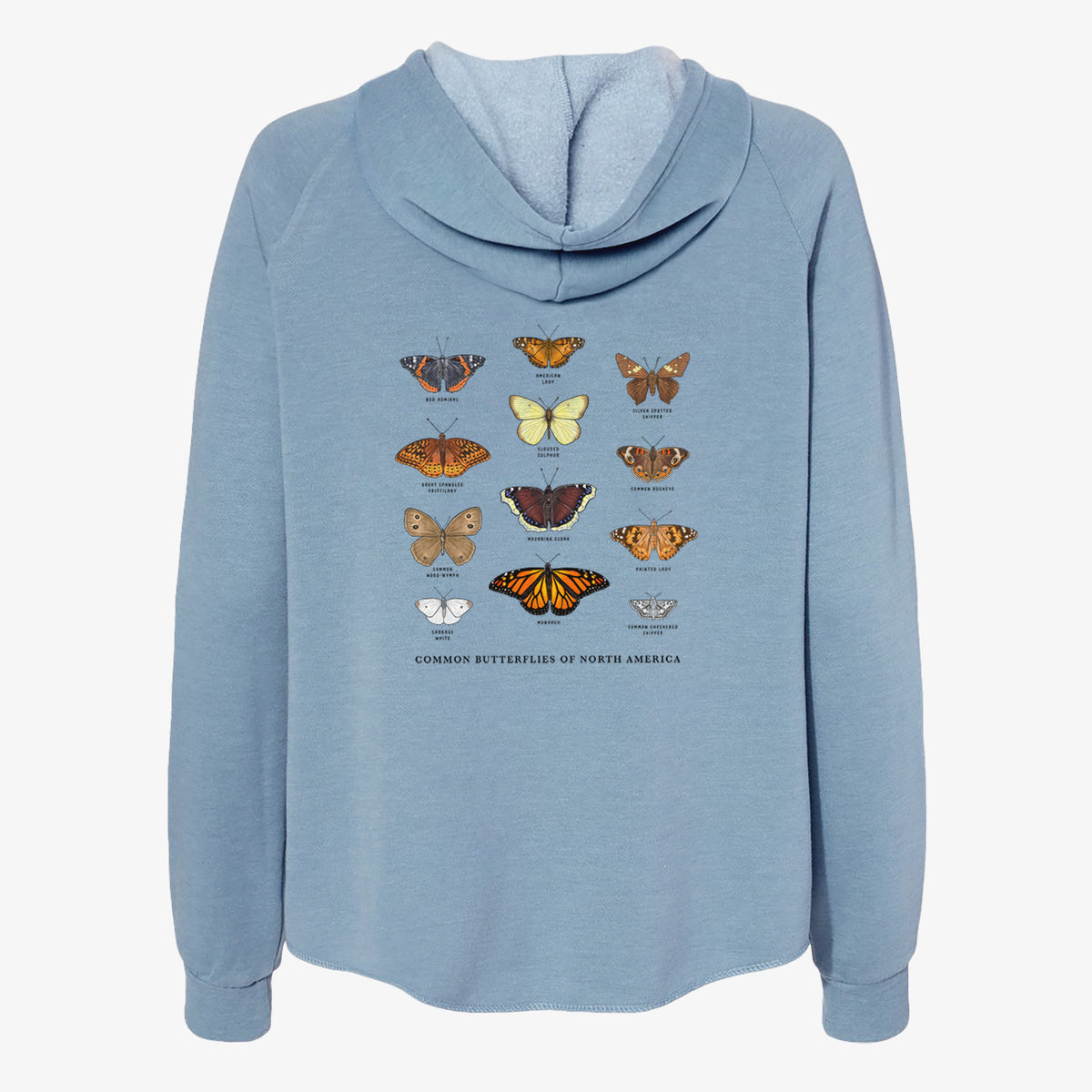 Common Butterflies of North America - Women's Cali Wave Zip-Up Sweatshirt