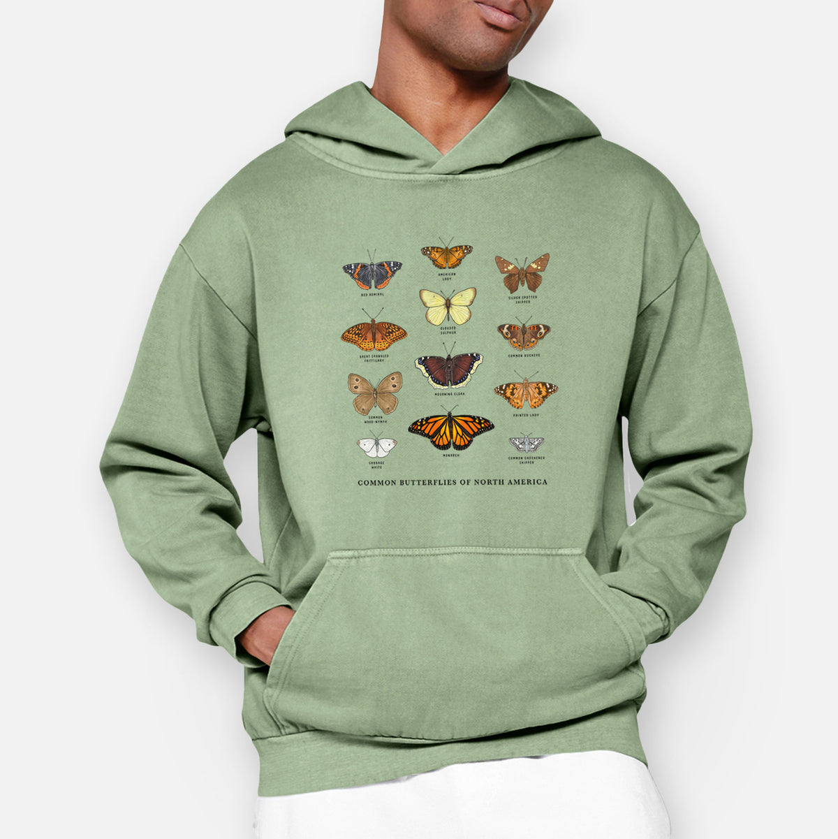 Common Butterflies of North America  - Urban Heavyweight Hoodie