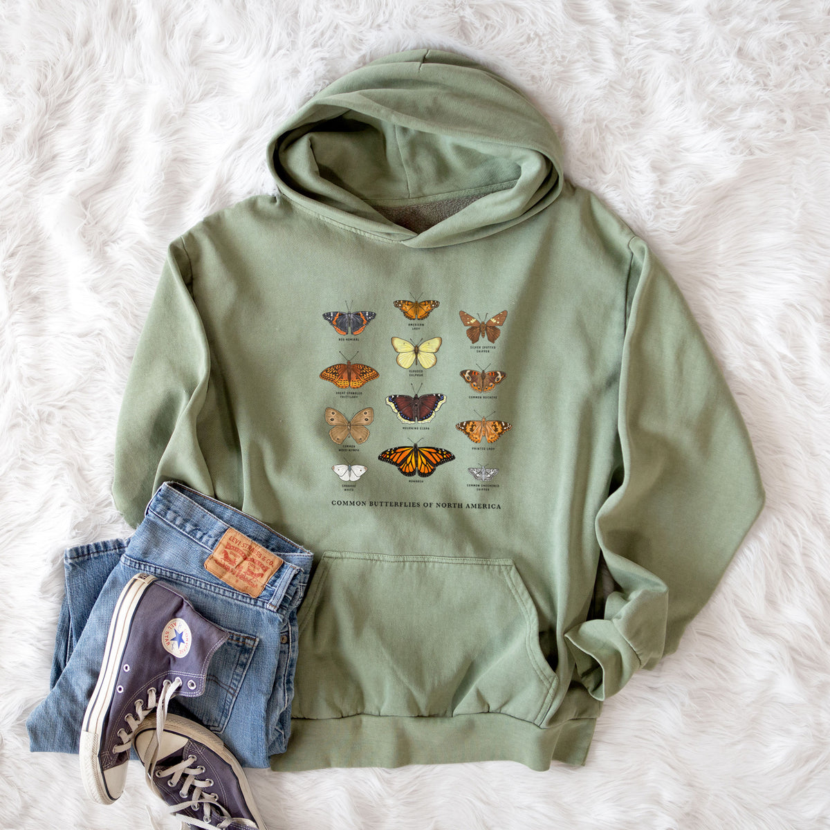 Common Butterflies of North America  - Urban Heavyweight Hoodie