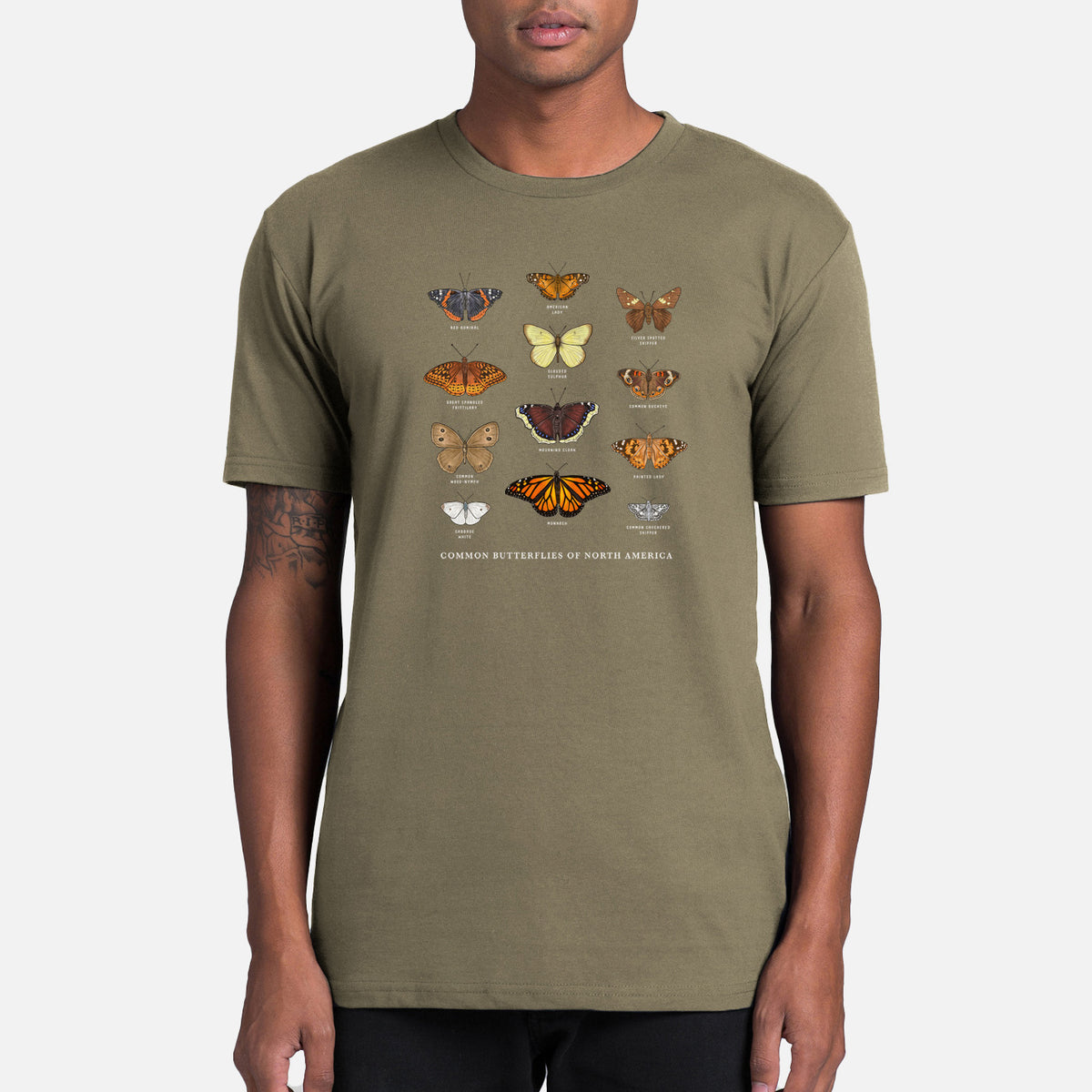 Common Butterflies of North America - Mens Everyday Staple Tee