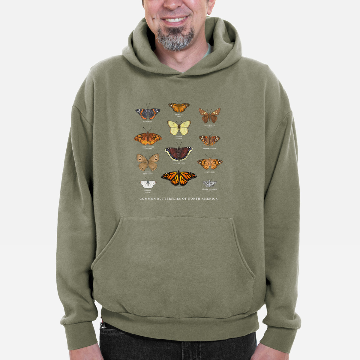 Common Butterflies of North America  - Bodega Midweight Hoodie