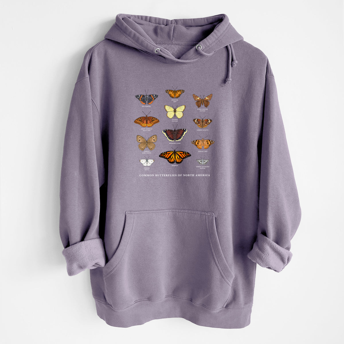 Common Butterflies of North America - Heavyweight Fleece Hoodie