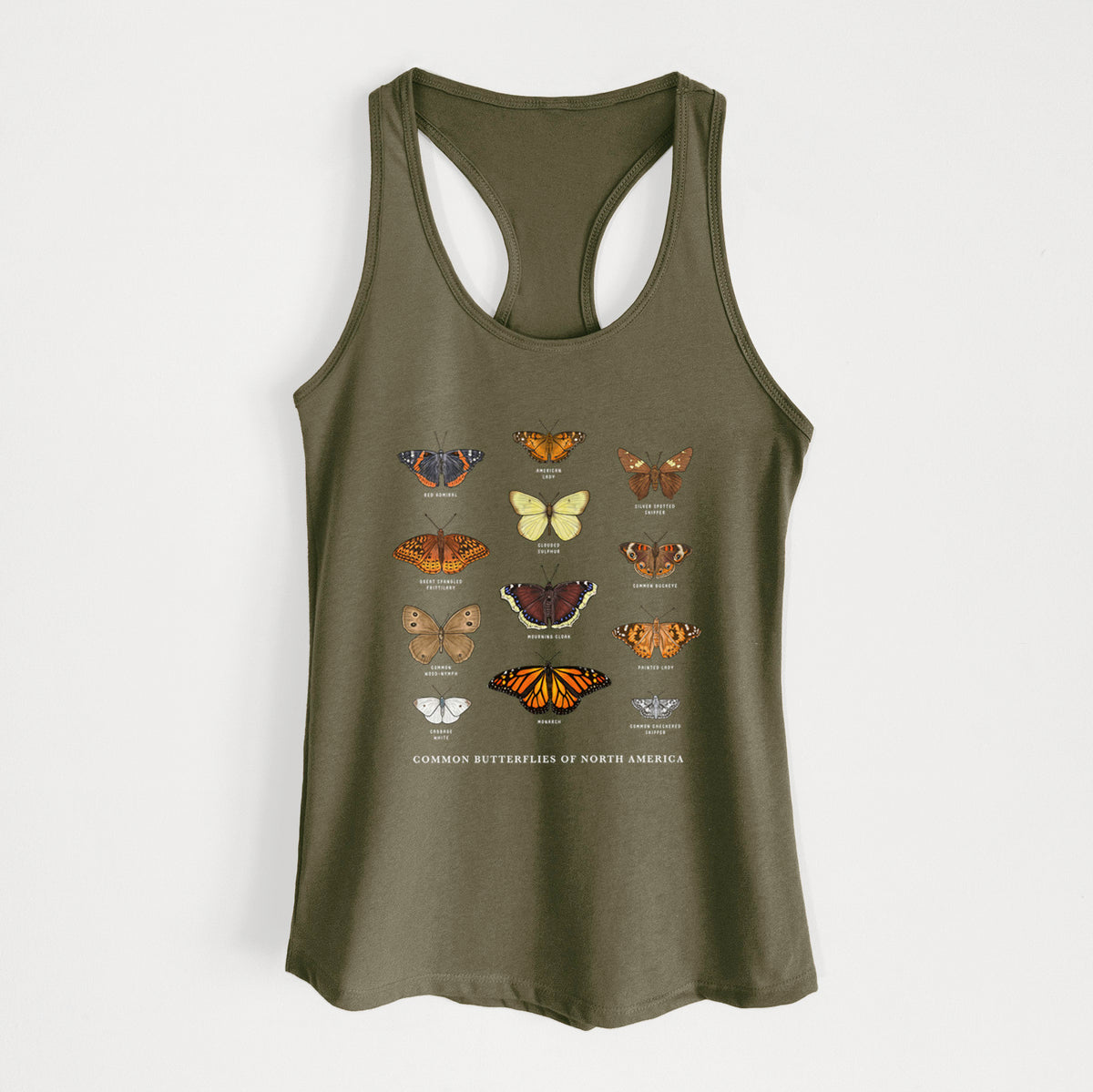 Common Butterflies of North America - Women&#39;s Racerback Tanktop