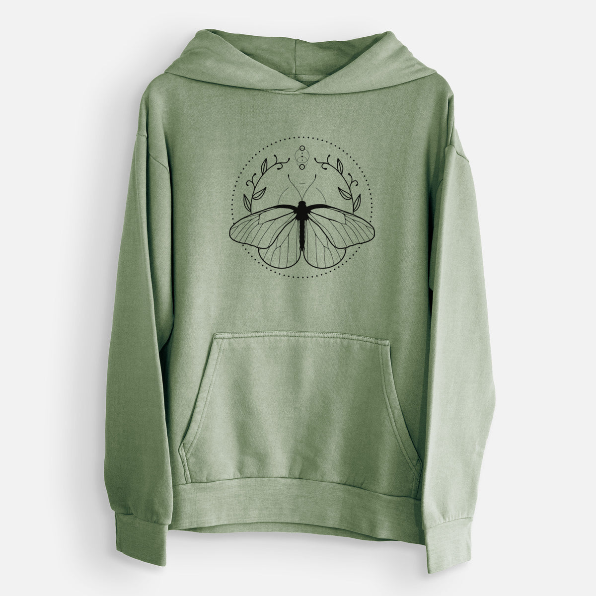 Aporia crataegi - Black Veined White Butterfly  - Urban Heavyweight Hoodie