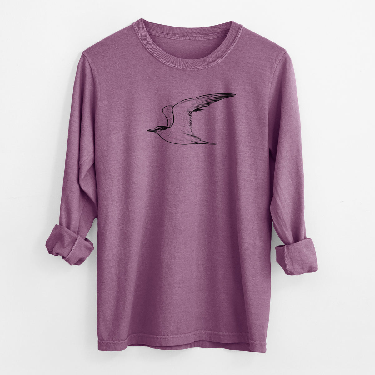 California Least Tern - Sterna antillarum browni - Men&#39;s Heavyweight 100% Cotton Long Sleeve